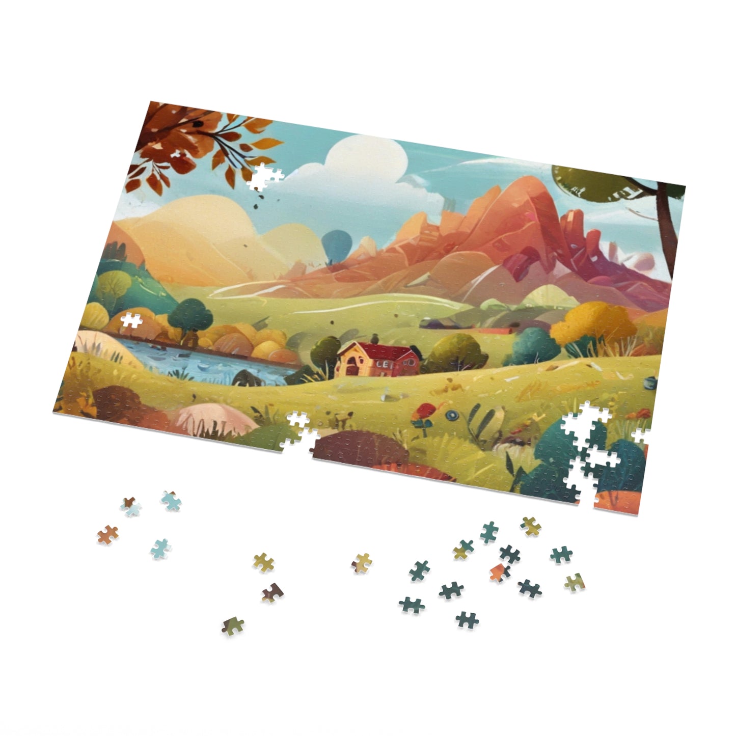 Countryside Charm and City Slicker Jigsaw Puzzle (252, 500, 1000-Piece)