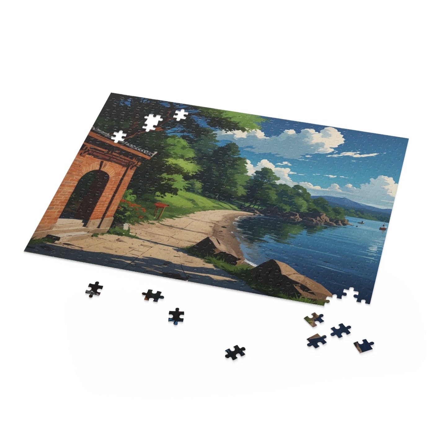 Lakeside Serenity Puzzle (120, 252, 500-Piece) - Puzzlers Paradise