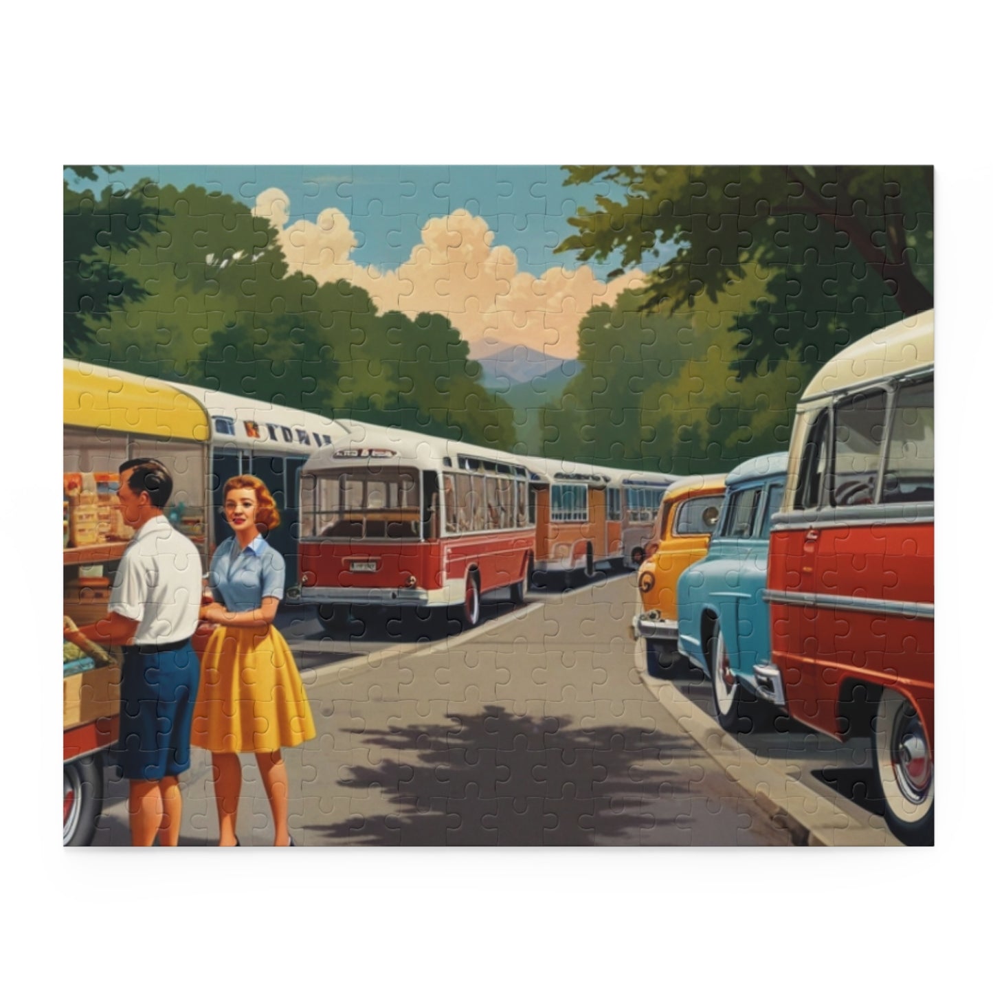 Vintage Market Day Jigsaw Puzzle (120, 252, 500-Piece)