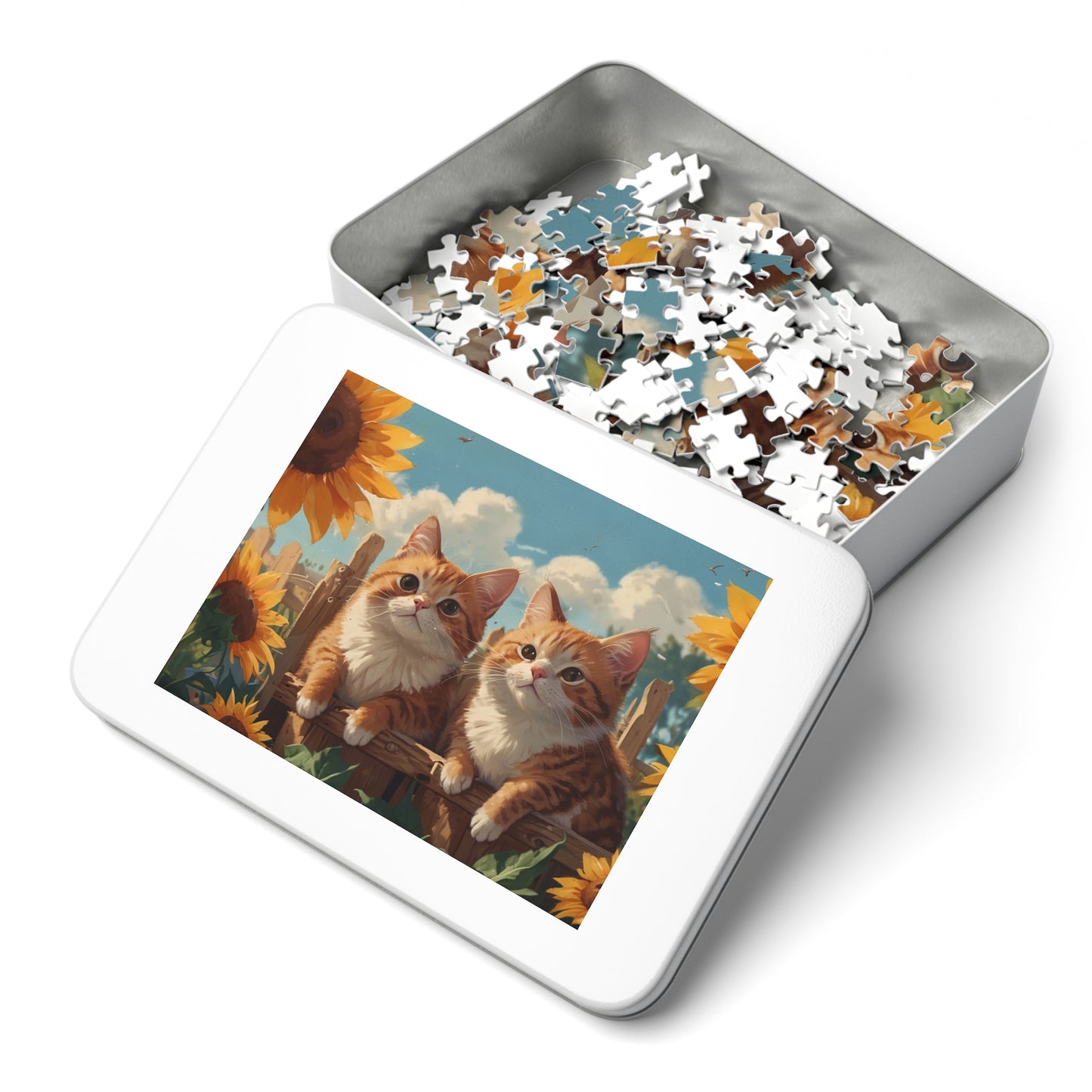Sunflower Kittens Jigsaw Puzzle (252, 500, 1000-Piece)