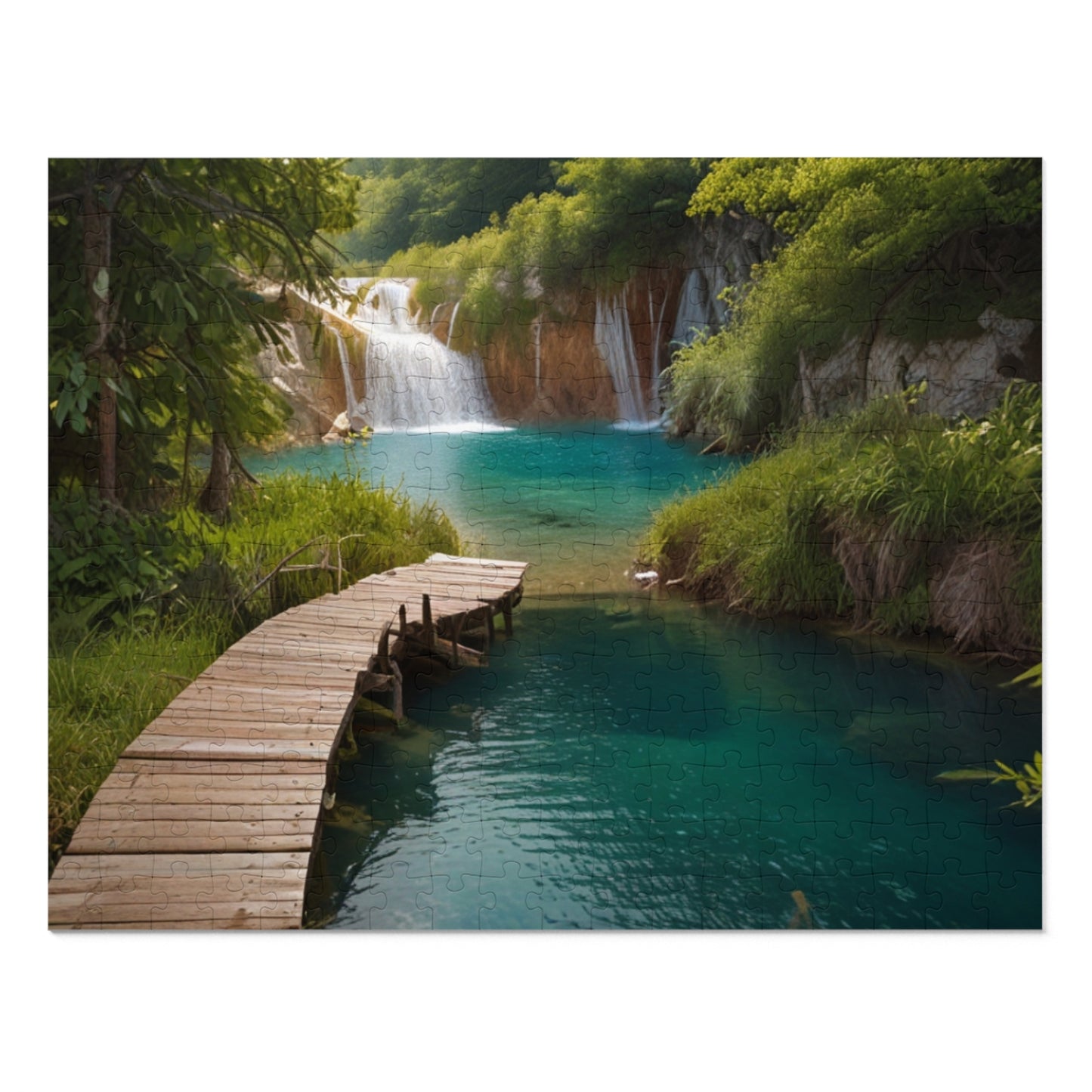 Plitvice Lakes Bliss Jigsaw Puzzle (252, 500, 1000-Piece) - Puzzlers Paradise