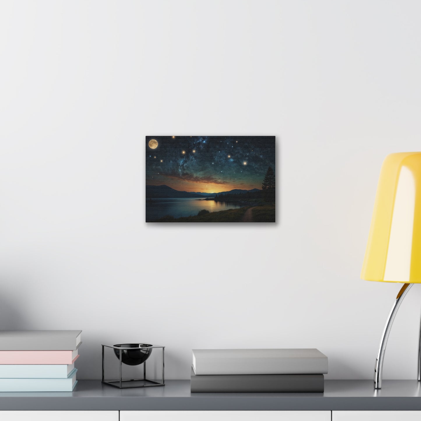 Celestial Serenade: Starlit Sky Canvas Stretched, 1.5'' Puzzlers Paradise