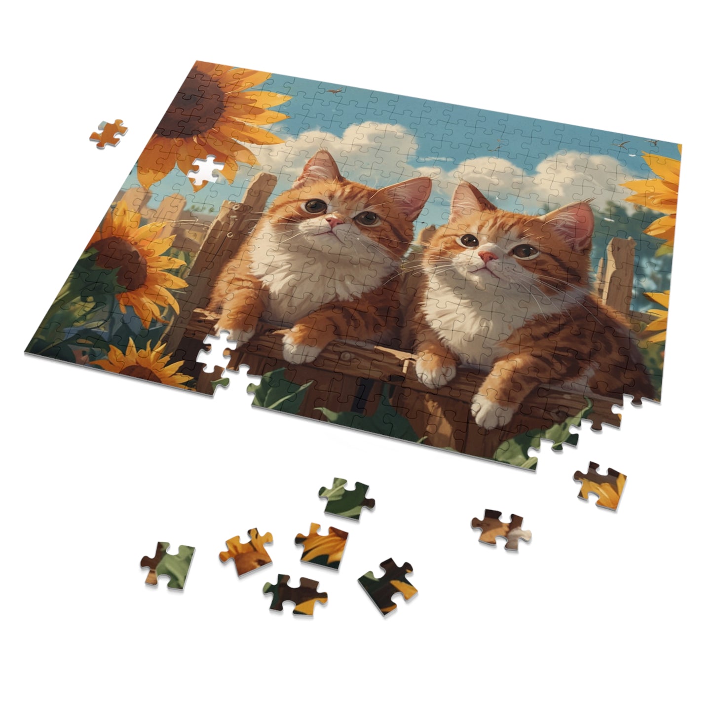 Sunflower Kittens Jigsaw Puzzle (252, 500, 1000-Piece)