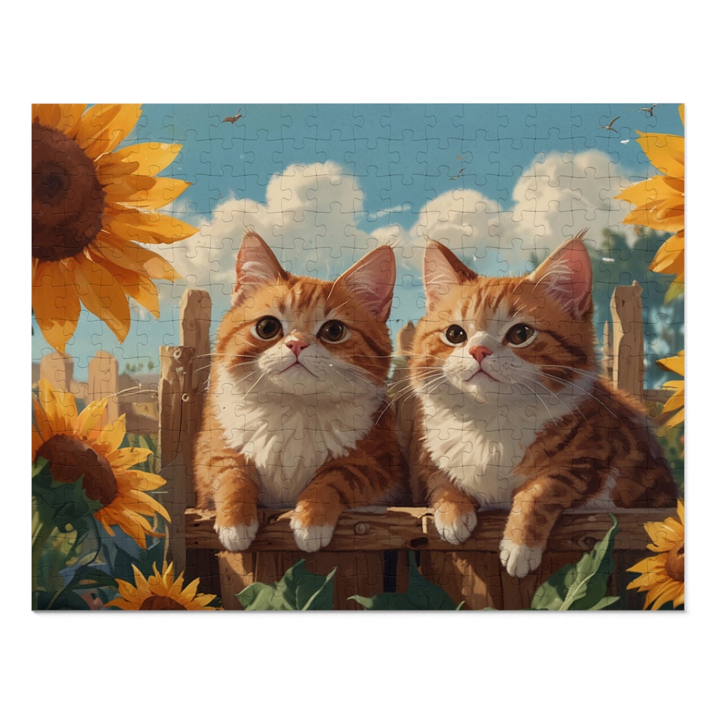 Sunflower Kittens Jigsaw Puzzle (252, 500, 1000-Piece)