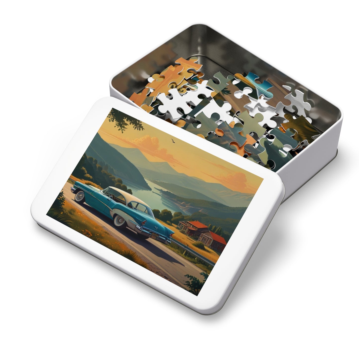 Scenic Overlook Classic Car Jigsaw Puzzle (252, 500, 1000-Piece)