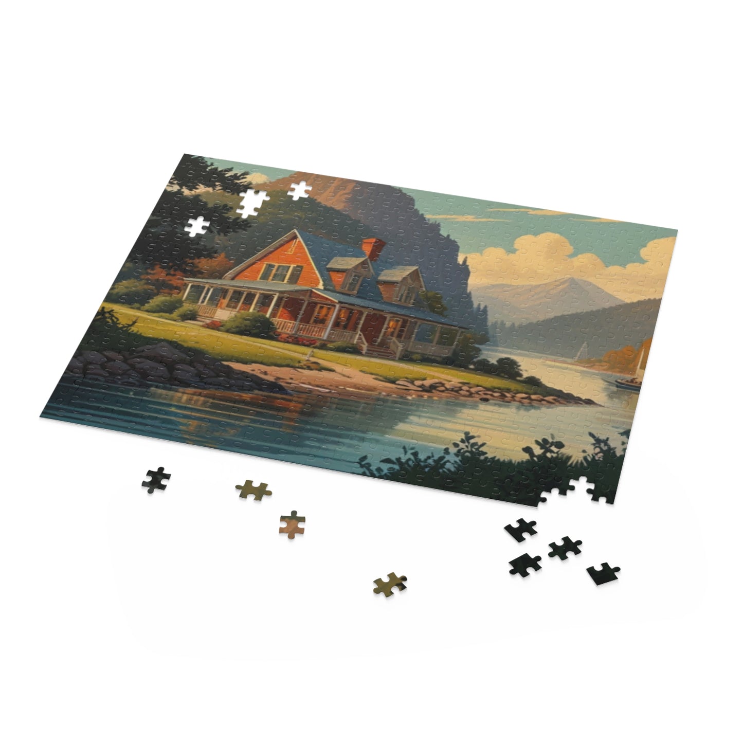 Riverside Retreat Jigsaw Puzzle (120, 252, 500-Piece)