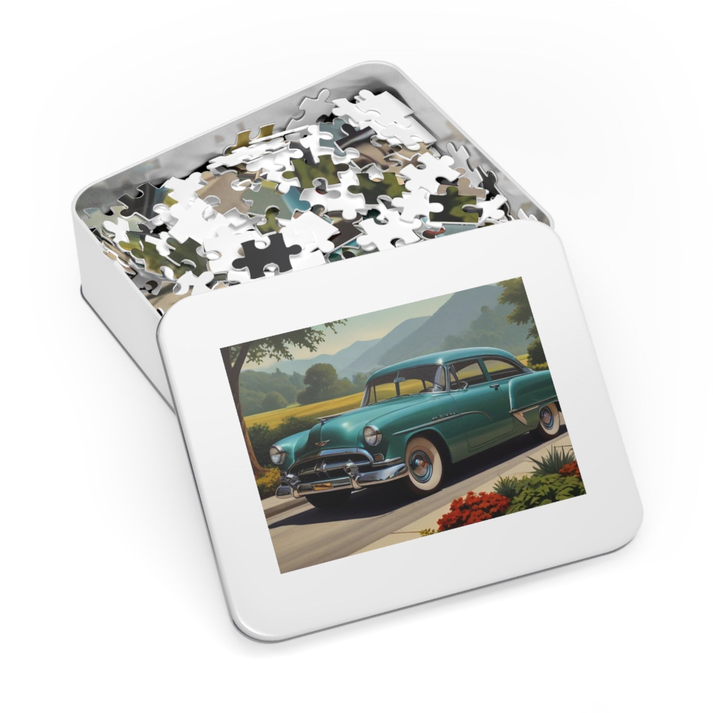 Country Road Classic Car Jigsaw Puzzle (252, 500, 1000-Piece)