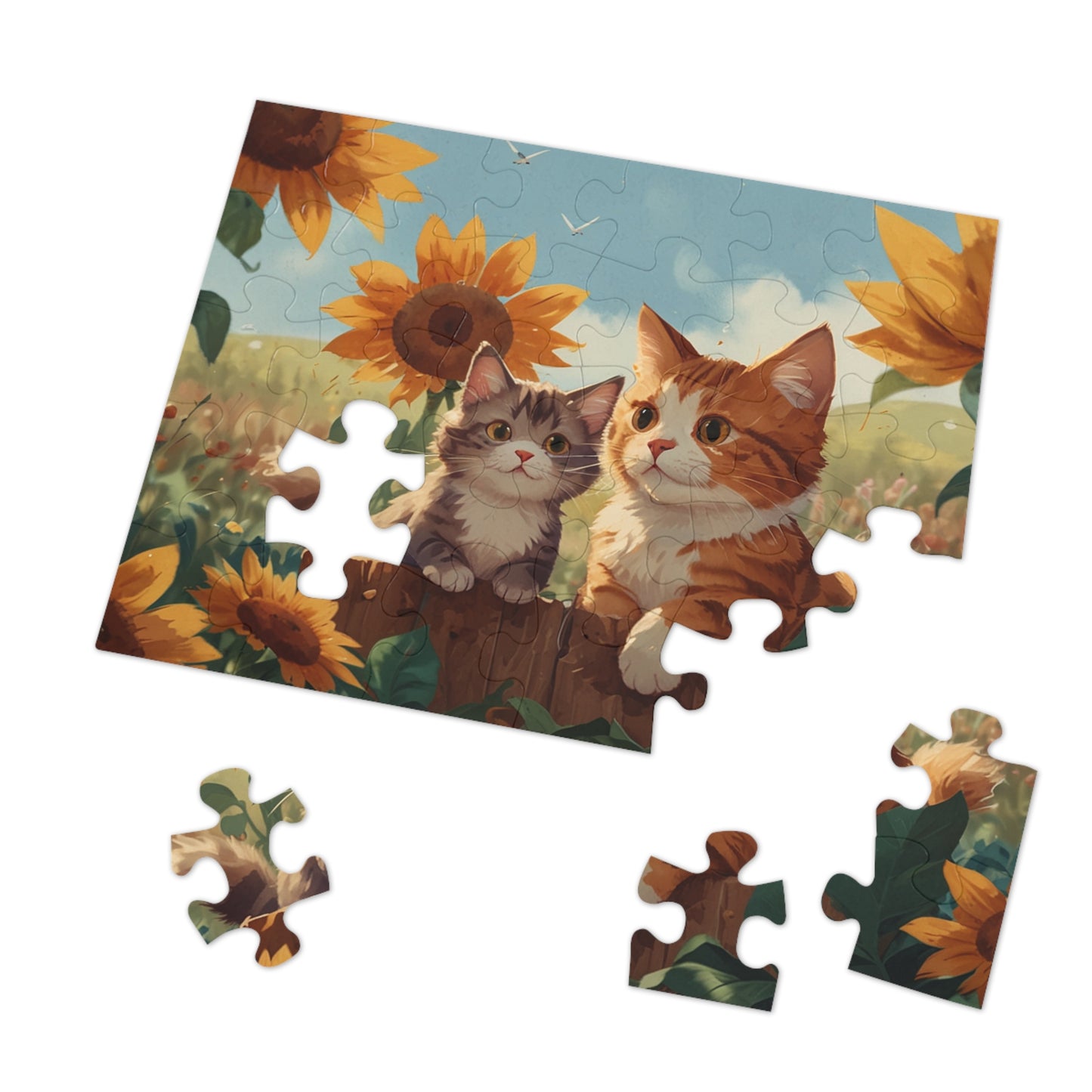 Summer Whimsy Kittens Jigsaw Puzzle (252, 500, 1000-Piece)