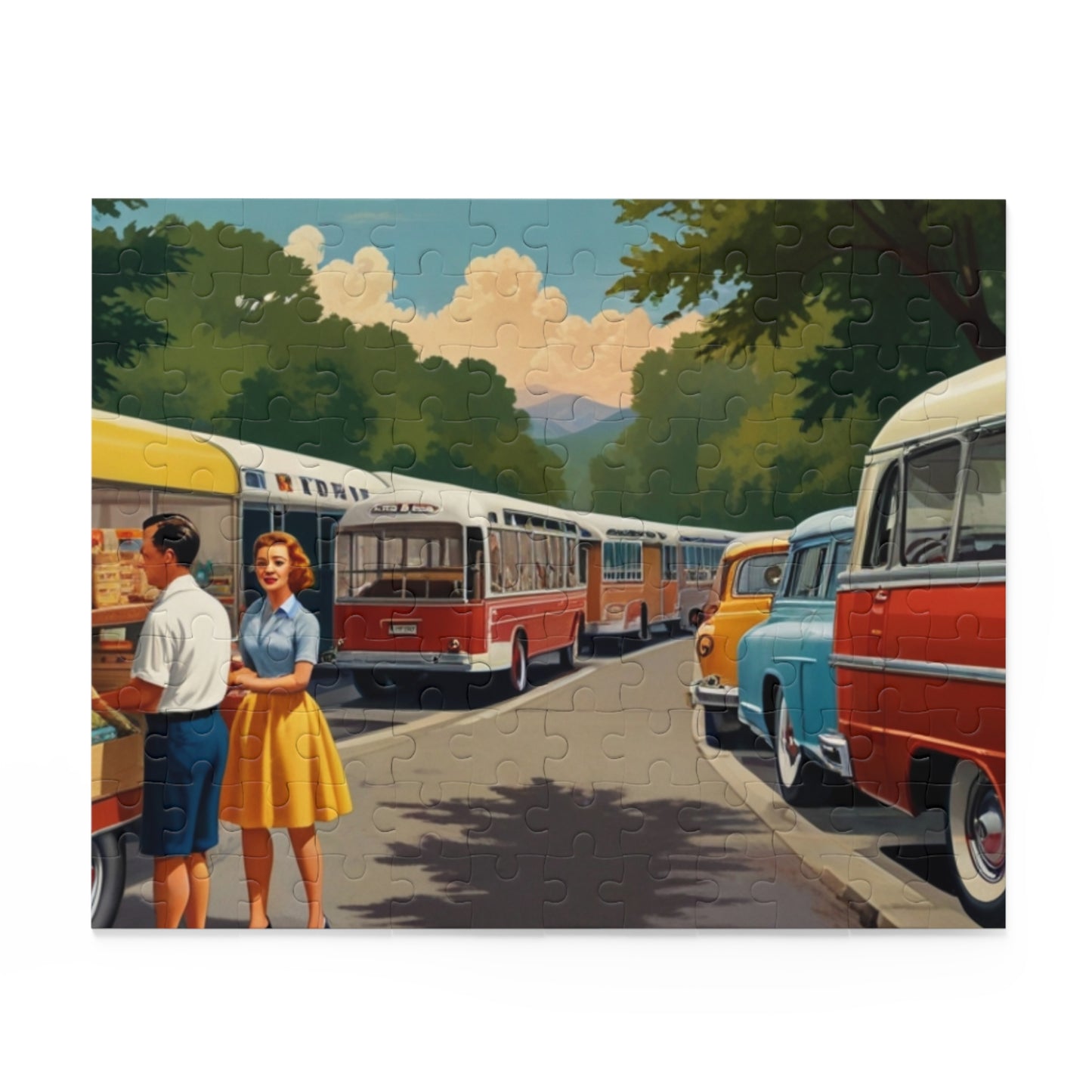 Vintage Market Day Jigsaw Puzzle (120, 252, 500-Piece)