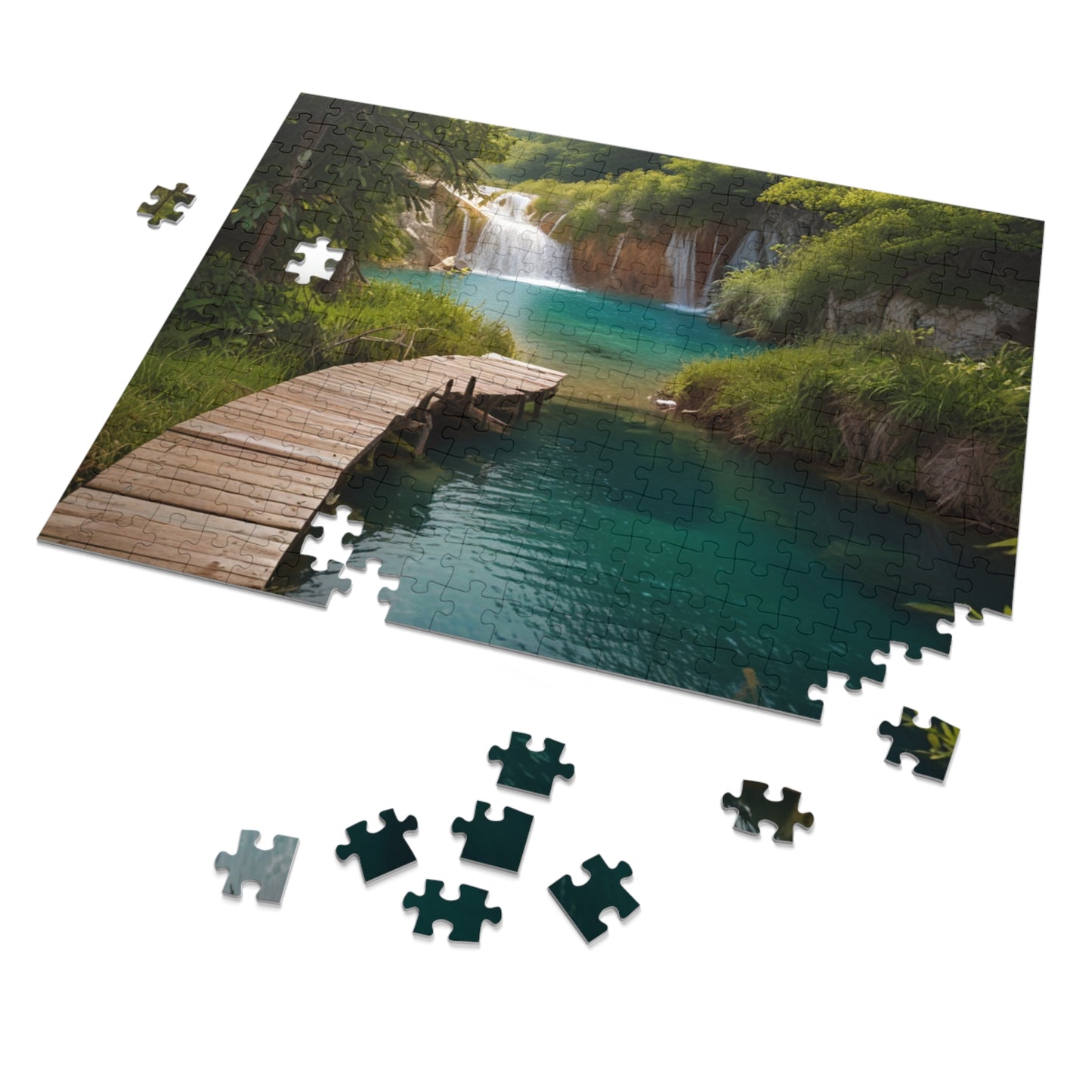 Plitvice Lakes Bliss Jigsaw Puzzle (252, 500, 1000-Piece) - Puzzlers Paradise