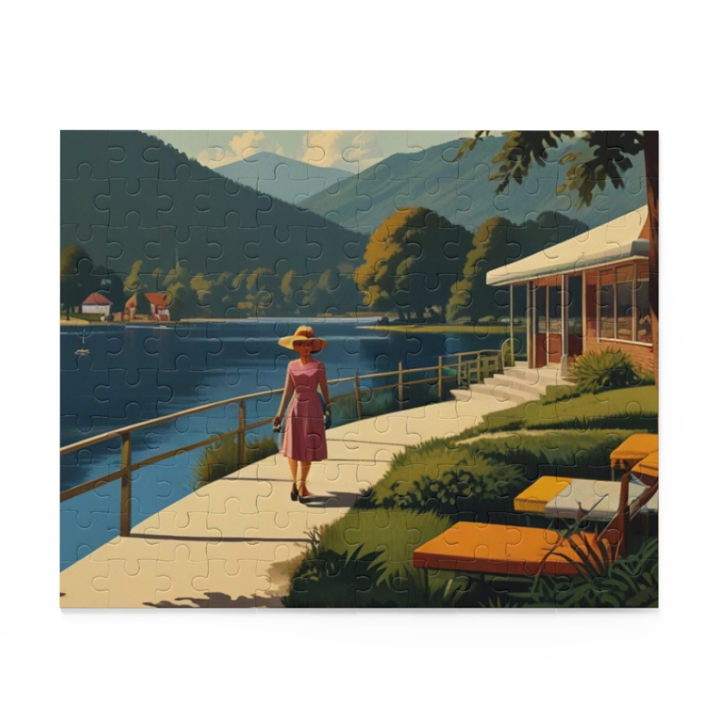 Lakeside Promenade Jigsaw Puzzle (120, 252, 500-Piece)