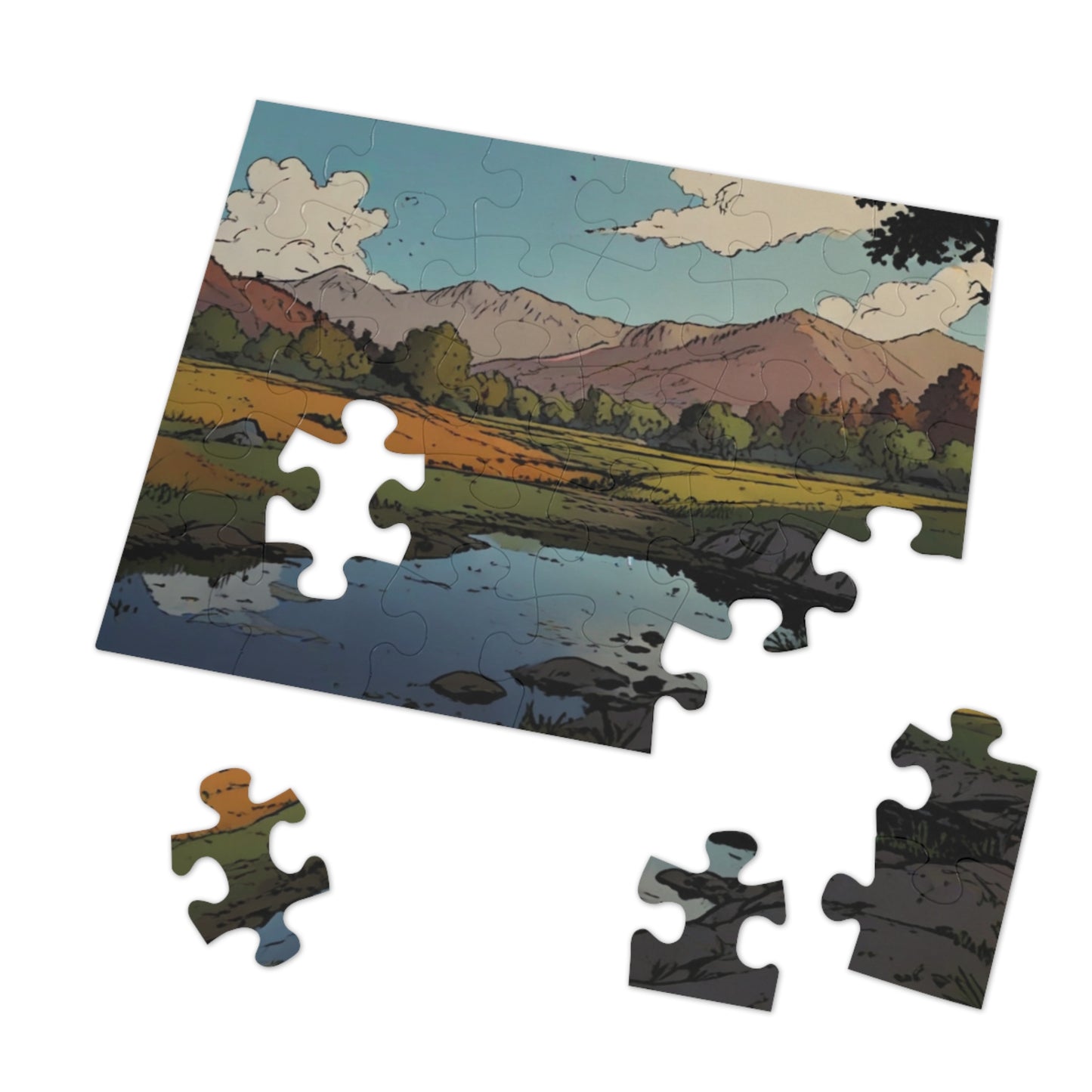Riverside Reflection Jigsaw Puzzle (252, 500, 1000-Piece)