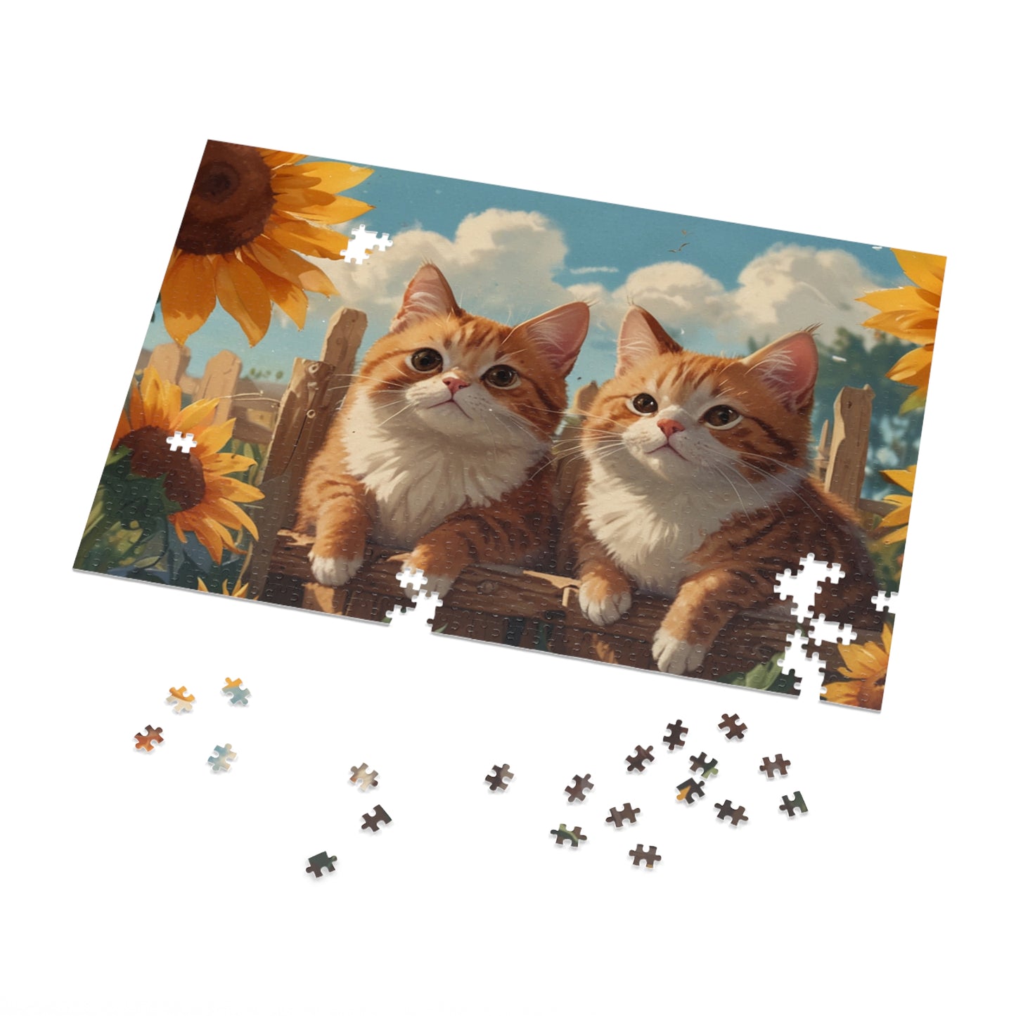 Sunflower Kittens Jigsaw Puzzle (252, 500, 1000-Piece)