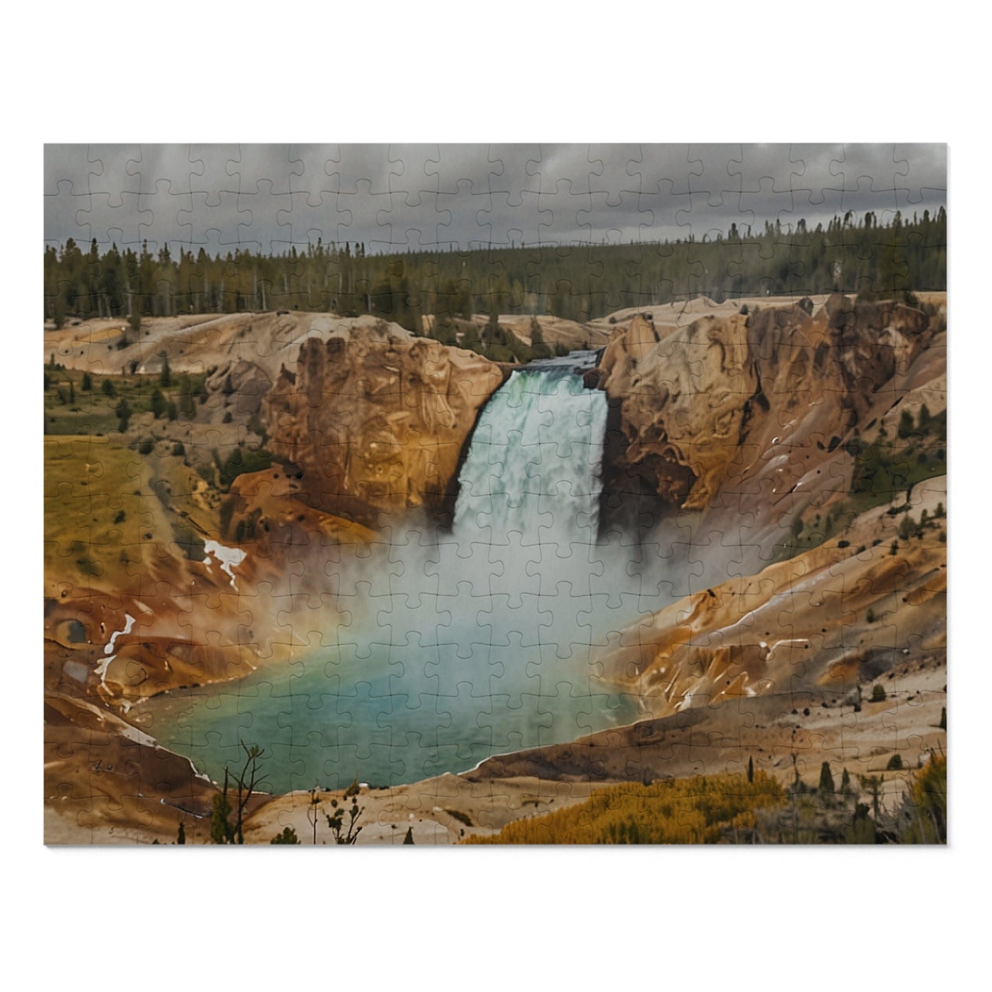 Yellowstone Waterfall Bliss Jigsaw Puzzle (252, 500, 1000-Piece)