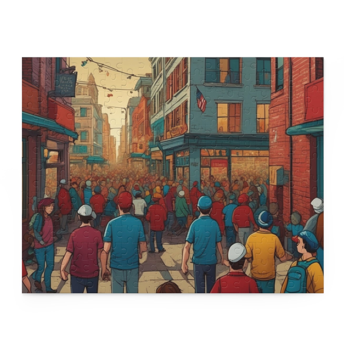 Seek-and-Find Street Fair Jigsaw Puzzle (120, 252, 500-Piece) Puzzlers Paradise