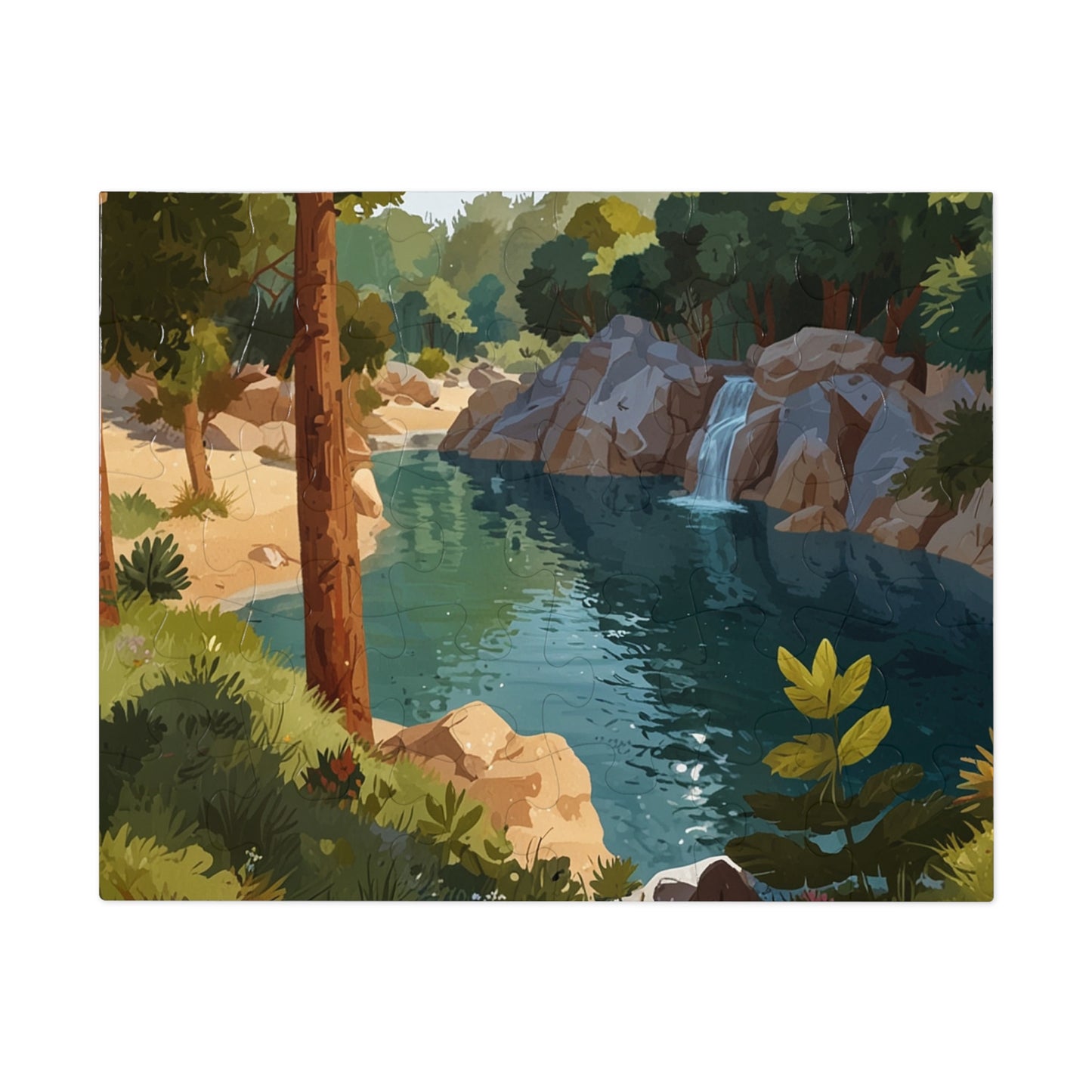 Olympic National Park Serene Waterfall Jigsaw Puzzle (252, 500, 1000-Piece)