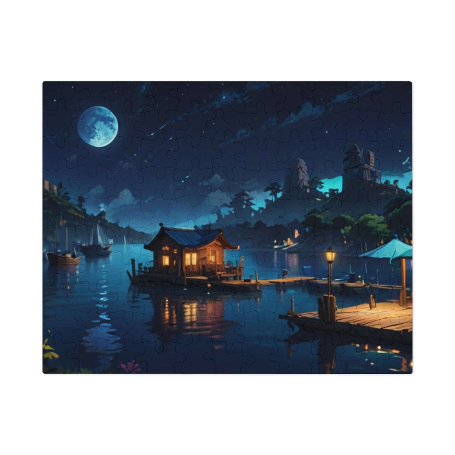 Sapphire Harbor Jigsaw Puzzle (30, 110, 252, 500, 1000-Piece) - Puzzlers Paradise