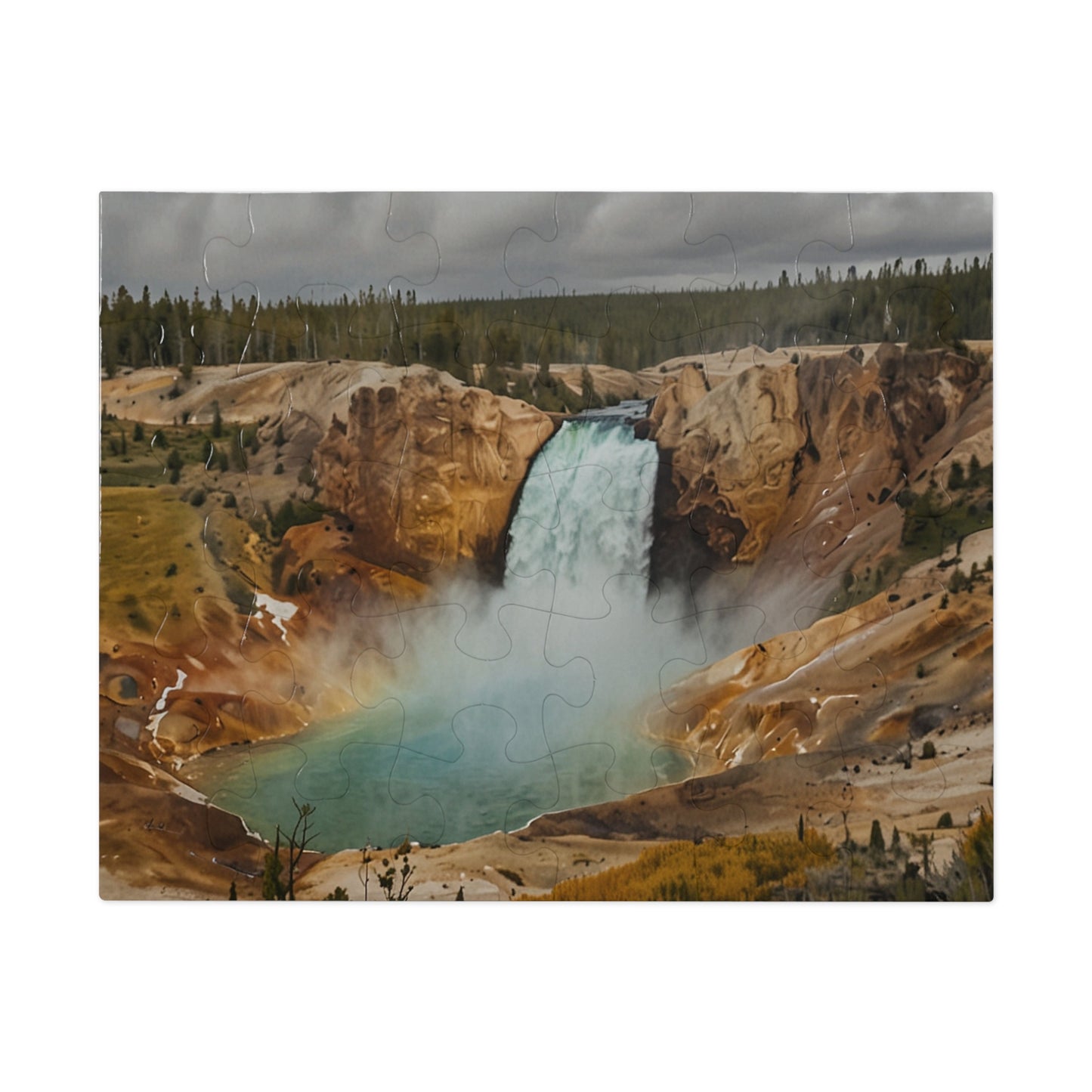 Yellowstone Waterfall Bliss Jigsaw Puzzle (252, 500, 1000-Piece)