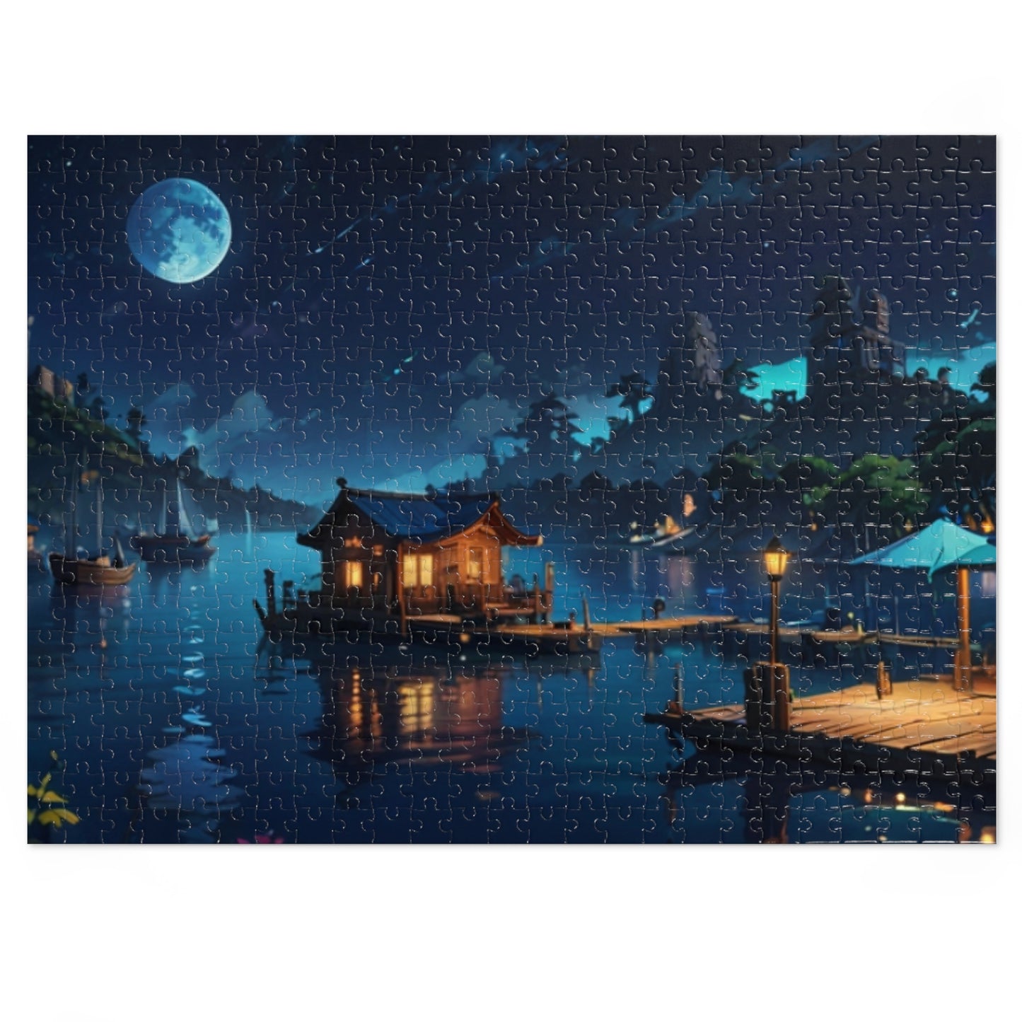 Sapphire Harbor Jigsaw Puzzle (30, 110, 252, 500, 1000-Piece) - Puzzlers Paradise