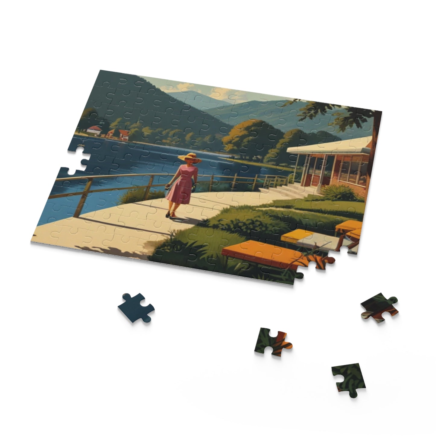 Lakeside Promenade Jigsaw Puzzle (120, 252, 500-Piece)