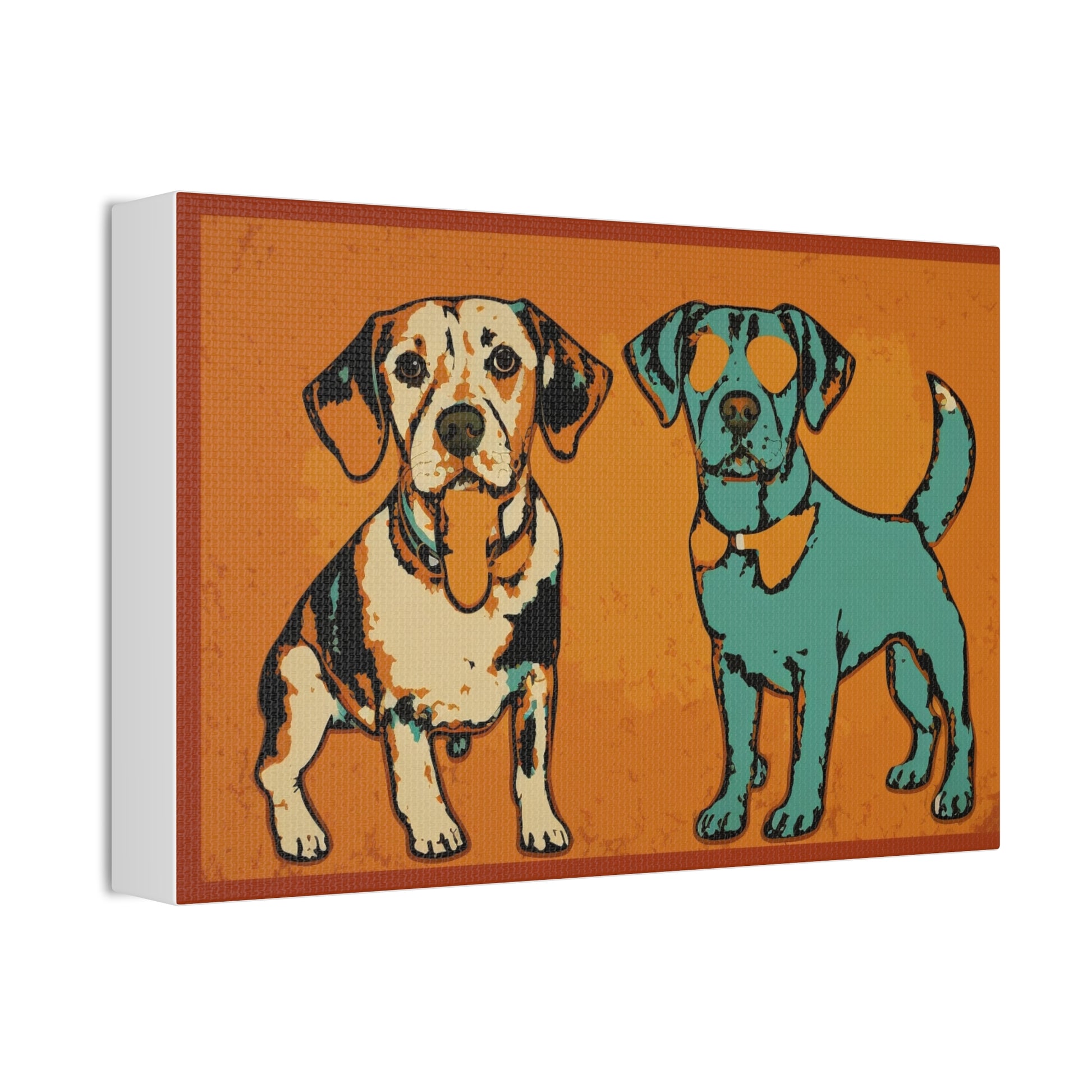 Paws & Reflect: Duo of Delight Canvas Stretched, 1.5'' - Puzzlers Paradise