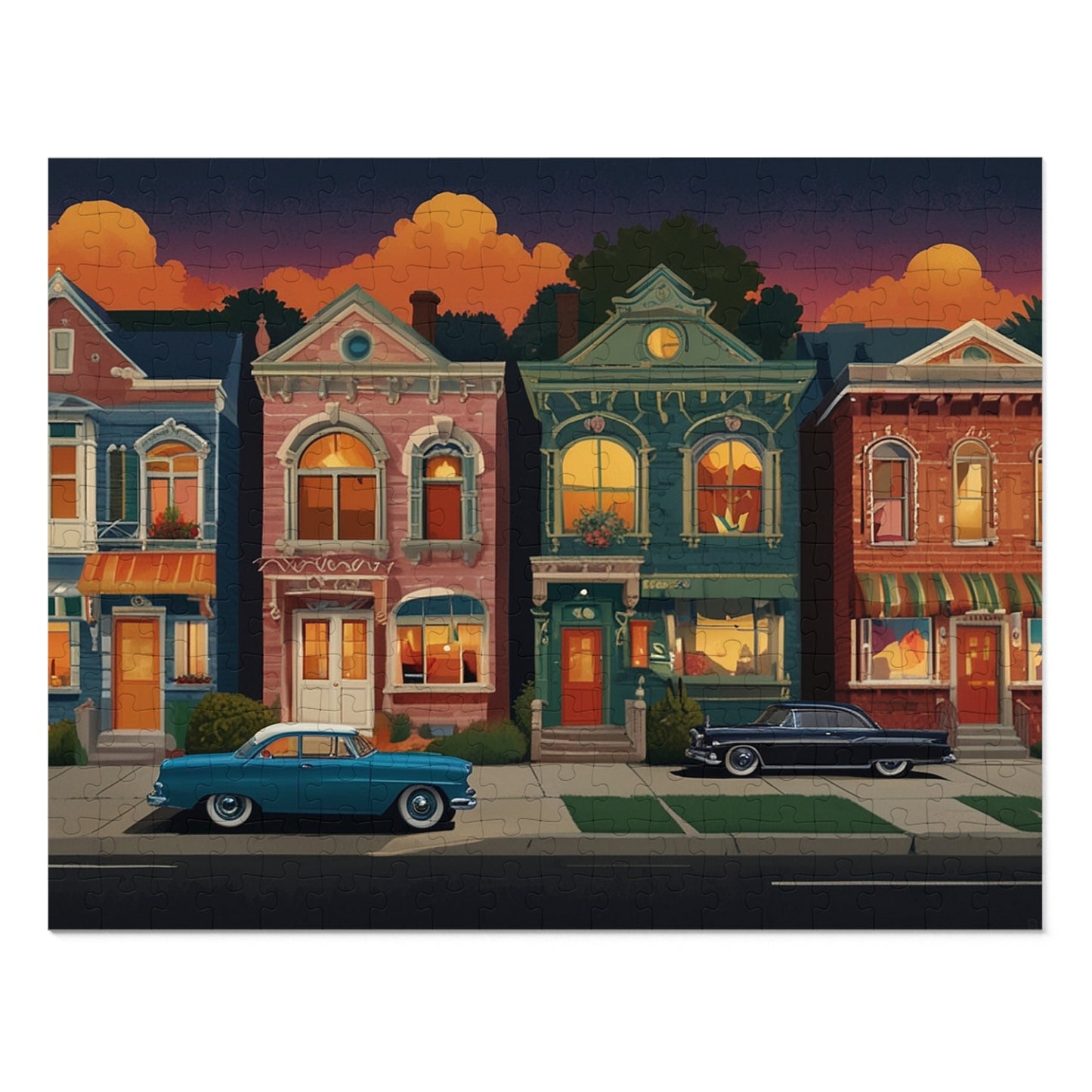 Twilight Townscape Jigsaw Puzzle (252, 500, 1000-Piece)