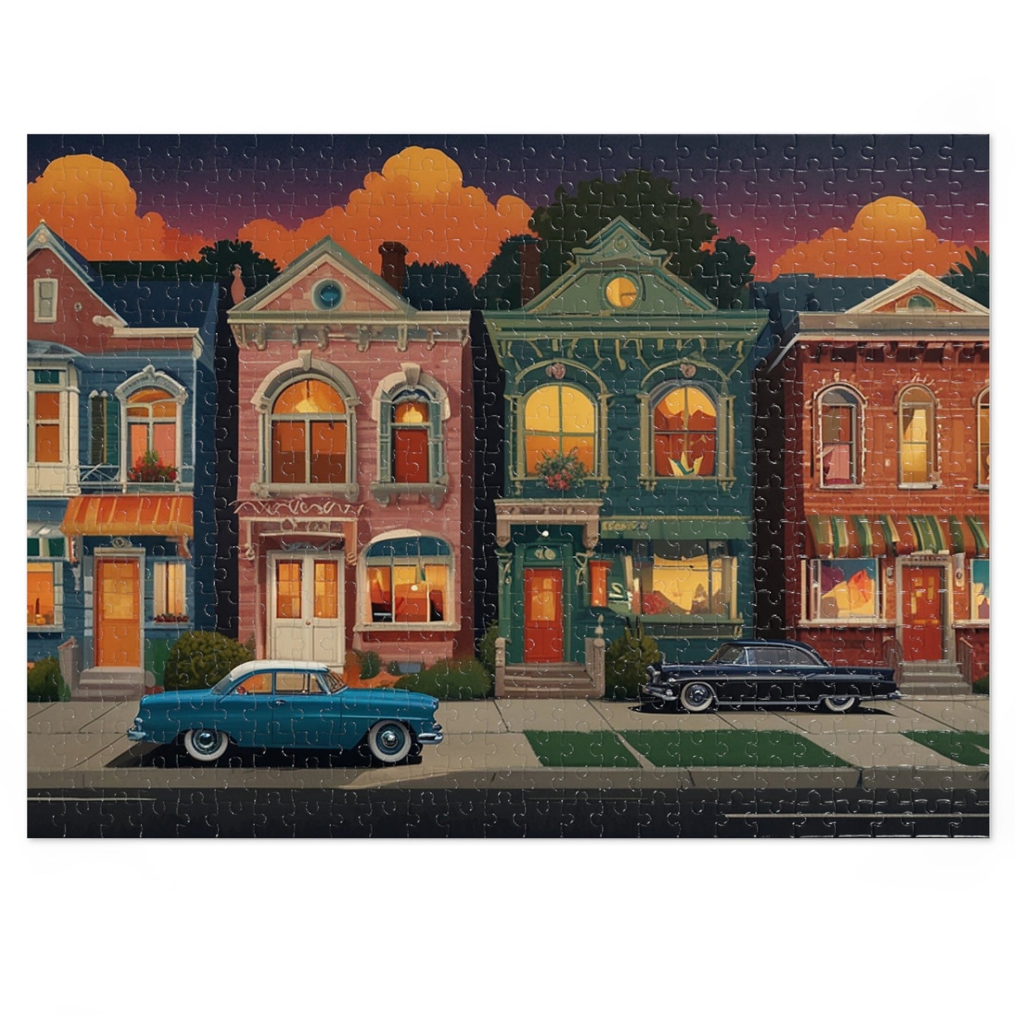 Twilight Townscape Jigsaw Puzzle (252, 500, 1000-Piece)