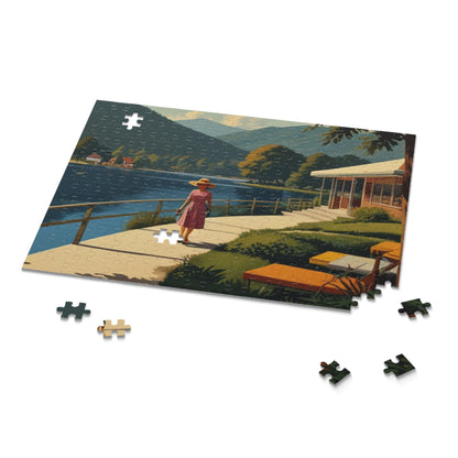 Lakeside Promenade Jigsaw Puzzle (120, 252, 500-Piece)
