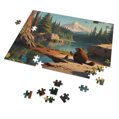 Reading Beaver Jigsaw Puzzle (30, 110, 252, 500, 1000-Piece)