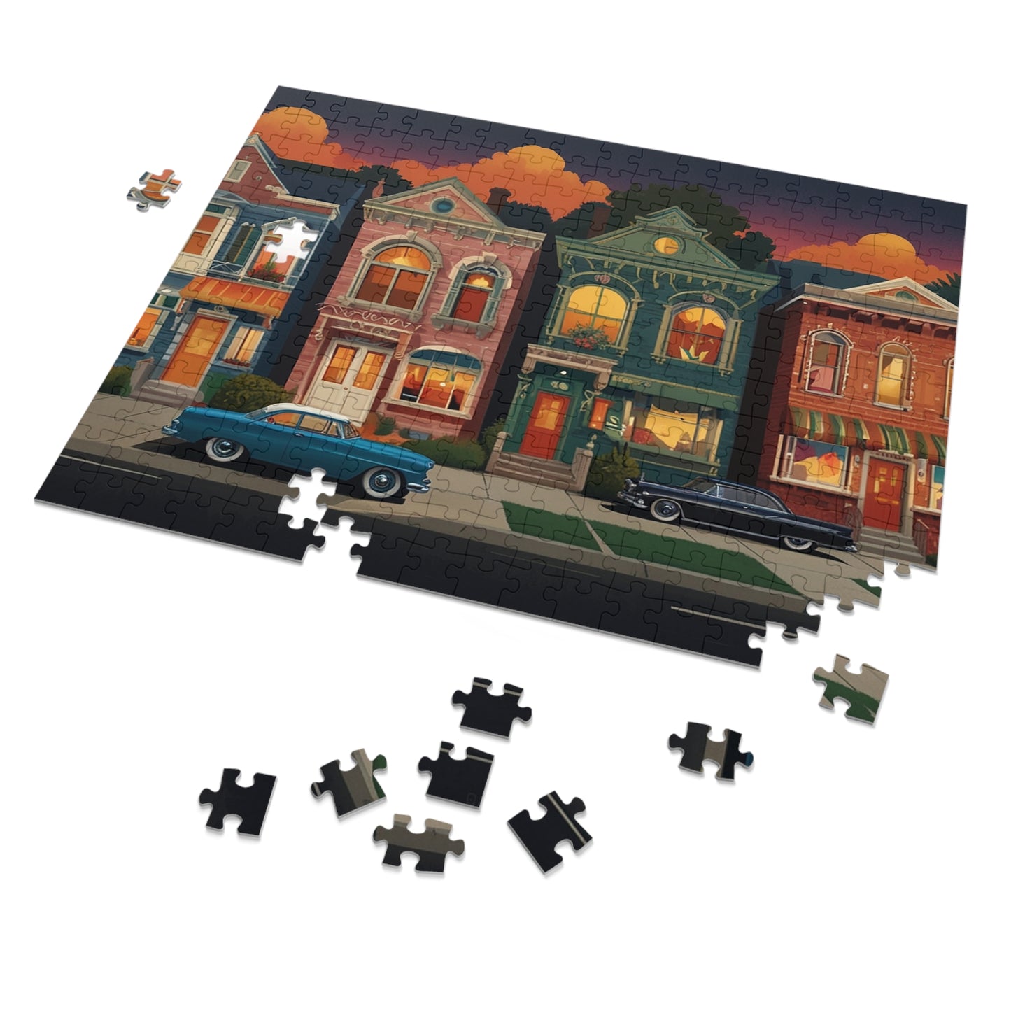 Twilight Townscape Jigsaw Puzzle (252, 500, 1000-Piece)