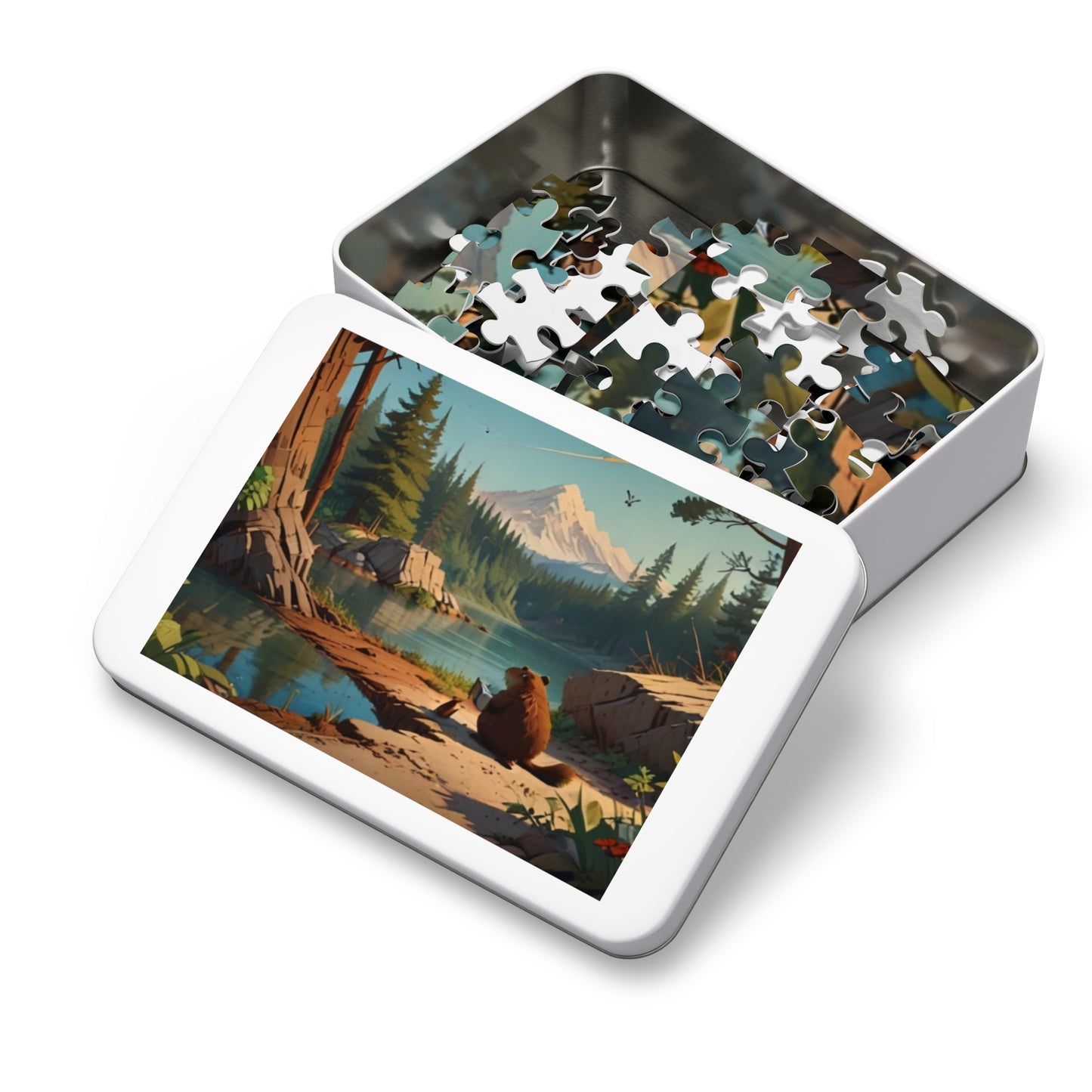 Reading Beaver Jigsaw Puzzle (30, 110, 252, 500, 1000-Piece)