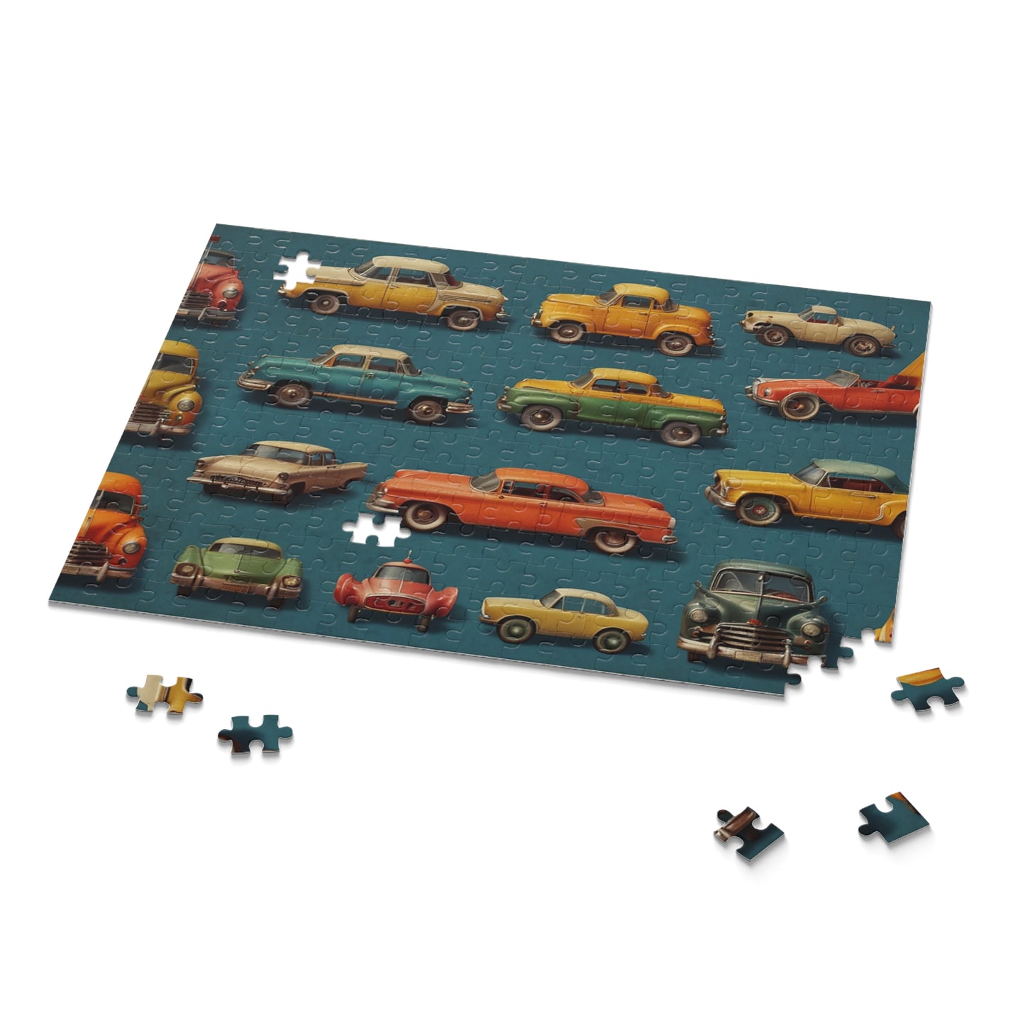 Auto Show Antiques Jigsaw Puzzle (120, 252, 500-Piece) - Puzzlers Paradise