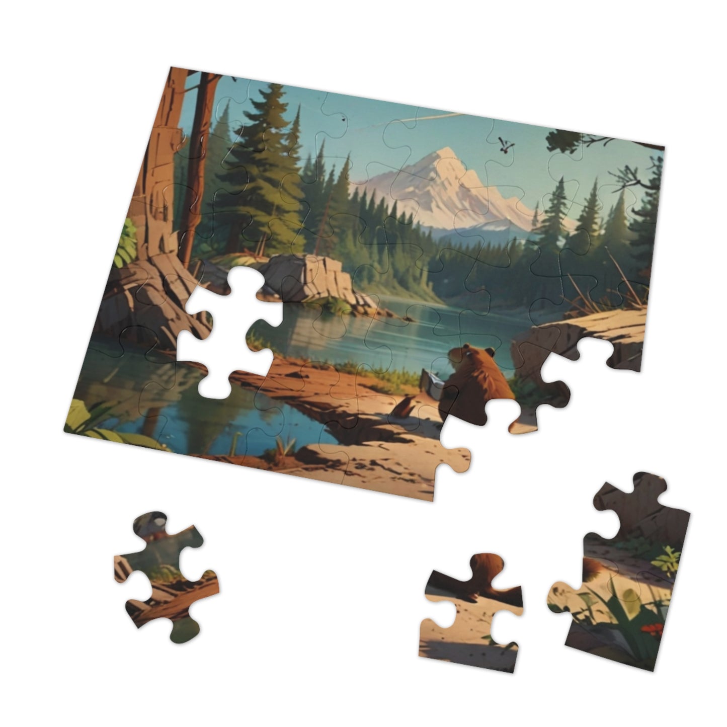 Reading Beaver Jigsaw Puzzle (30, 110, 252, 500, 1000-Piece)