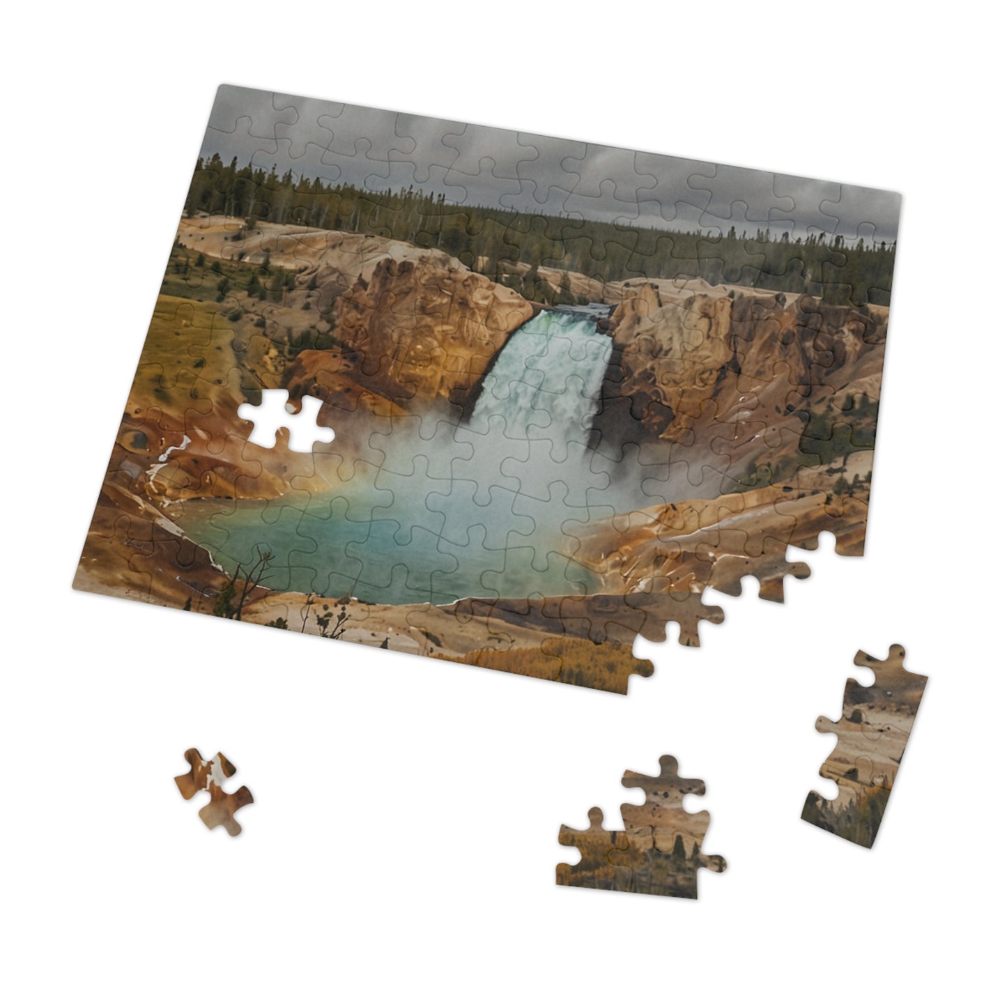 Yellowstone Waterfall Bliss Jigsaw Puzzle (252, 500, 1000-Piece)