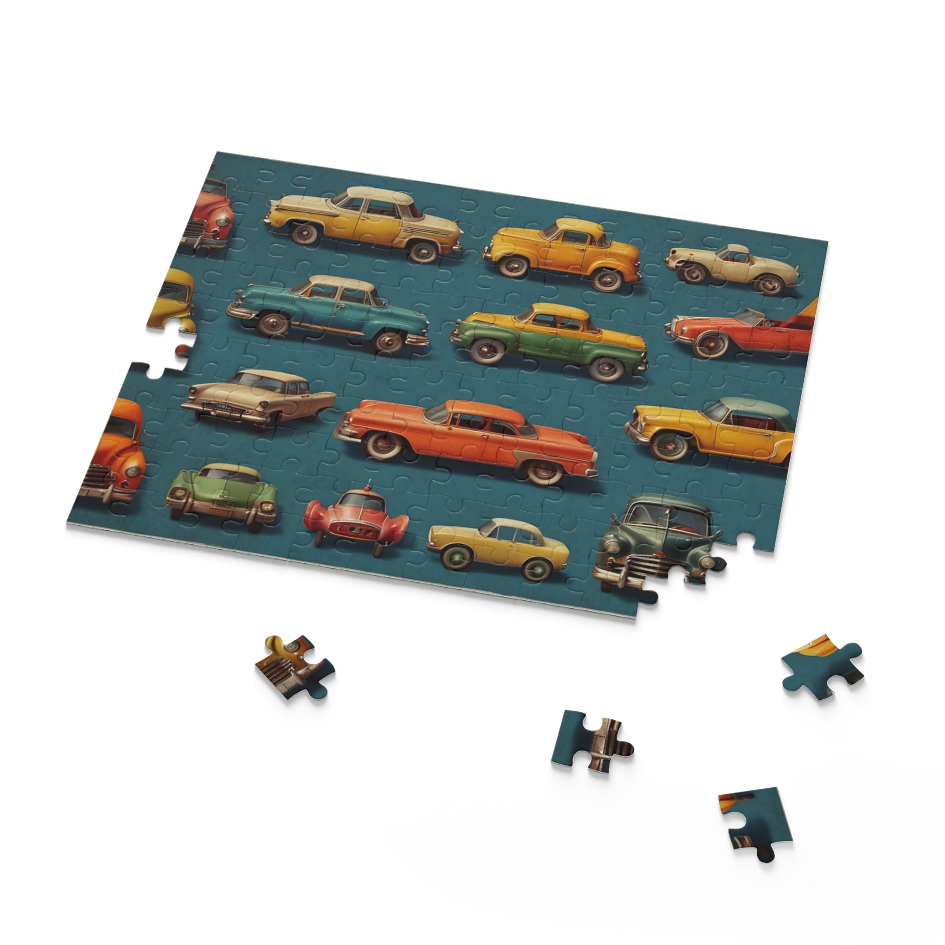 Auto Show Antiques Jigsaw Puzzle (120, 252, 500-Piece) - Puzzlers Paradise