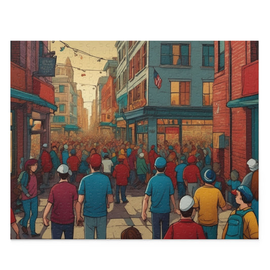 Seek-and-Find Street Fair Jigsaw Puzzle (120, 252, 500-Piece)  Puzzlers Paradise