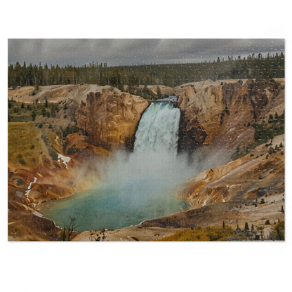 Yellowstone Waterfall Bliss Jigsaw Puzzle (252, 500, 1000-Piece)