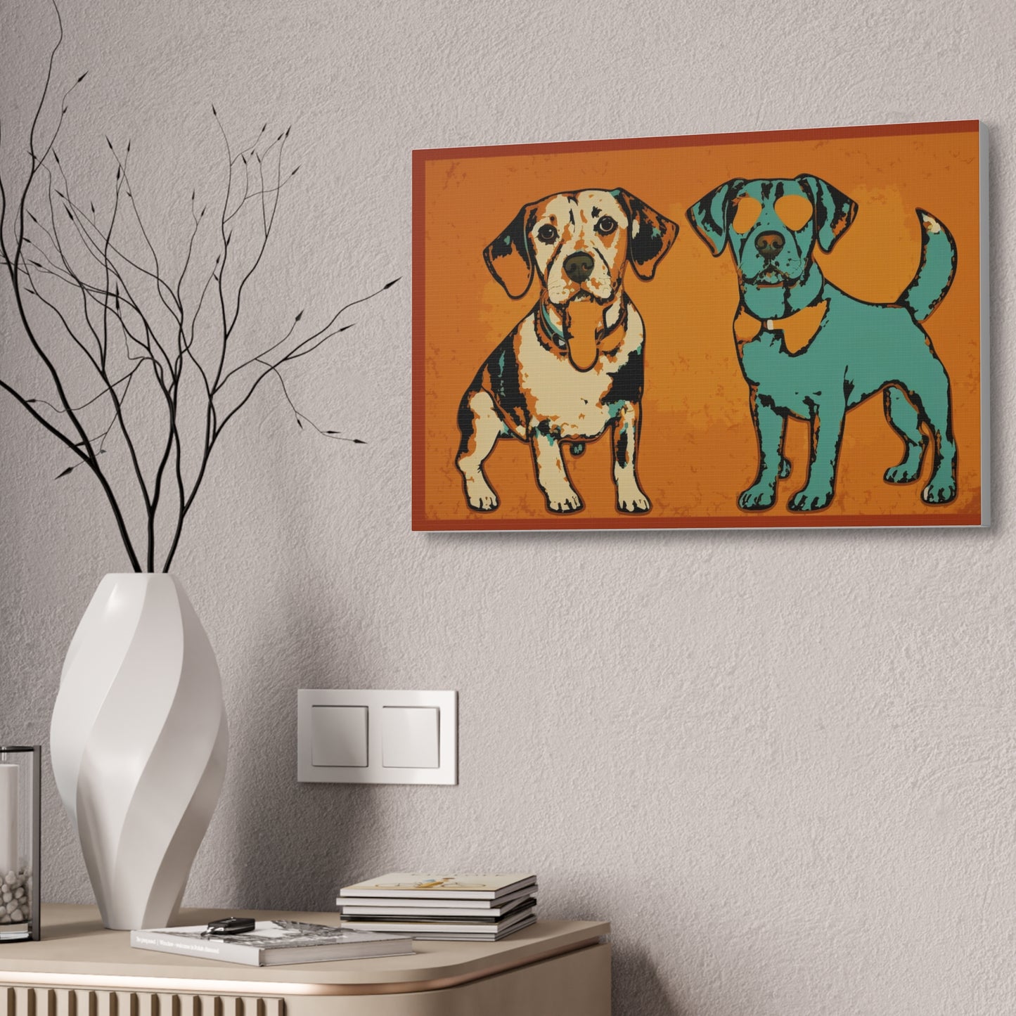 Paws & Reflect: Duo of Delight Canvas Stretched, 1.5'' - Puzzlers Paradise