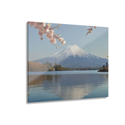 Mount Fuji with Cherry Blossoms - Acrylic Print