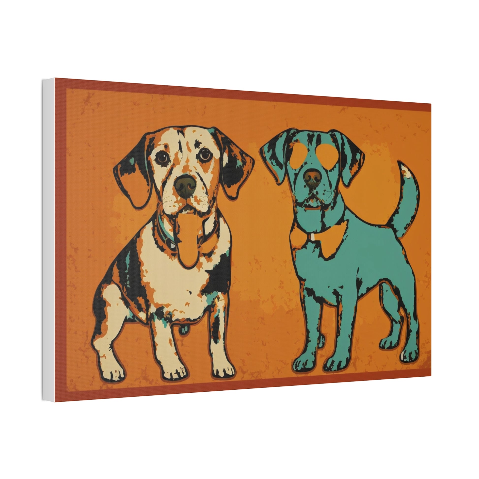 Paws & Reflect: Duo of Delight Canvas Stretched, 1.5'' - Puzzlers Paradise