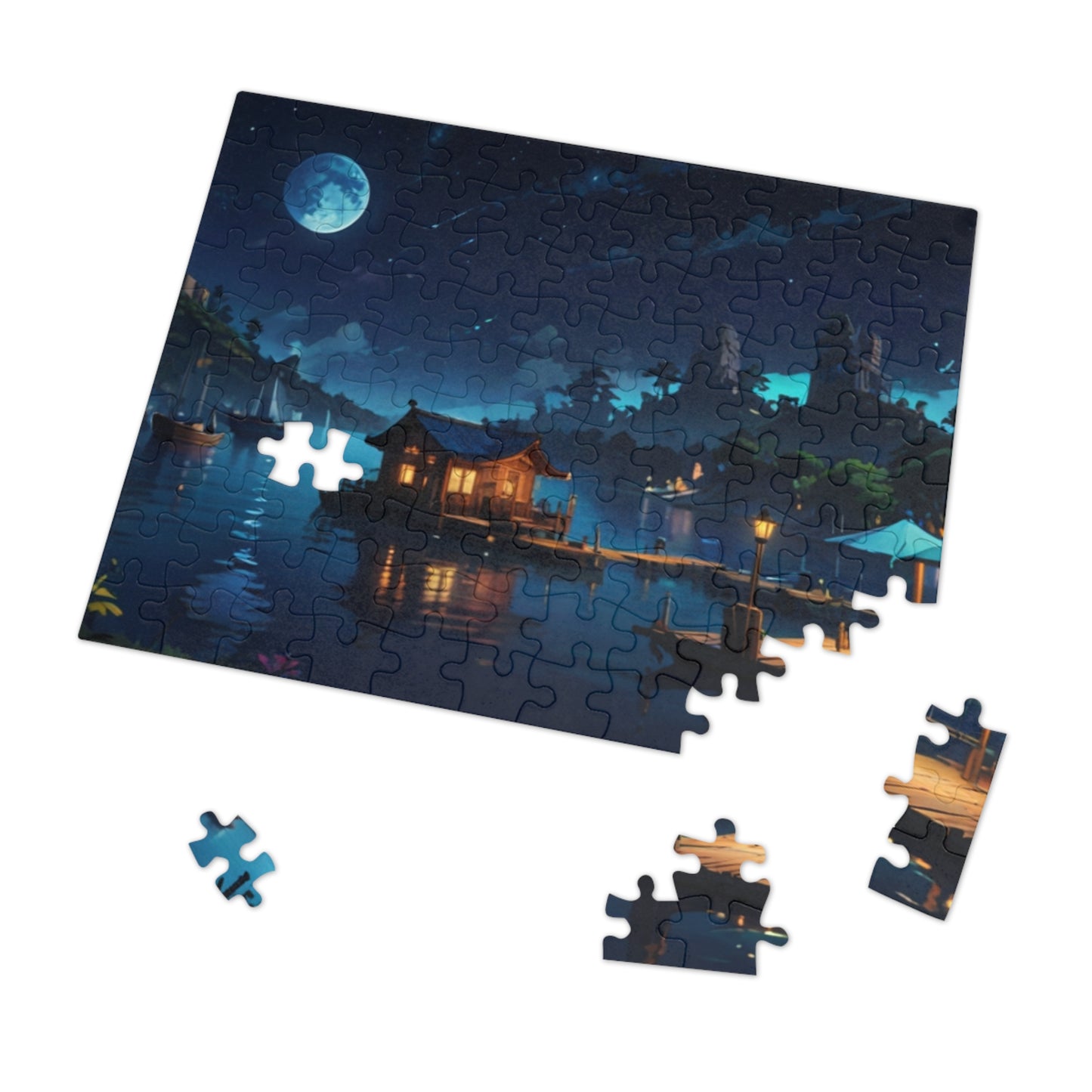 Sapphire Harbor Jigsaw Puzzle (30, 110, 252, 500, 1000-Piece) - Puzzlers Paradise