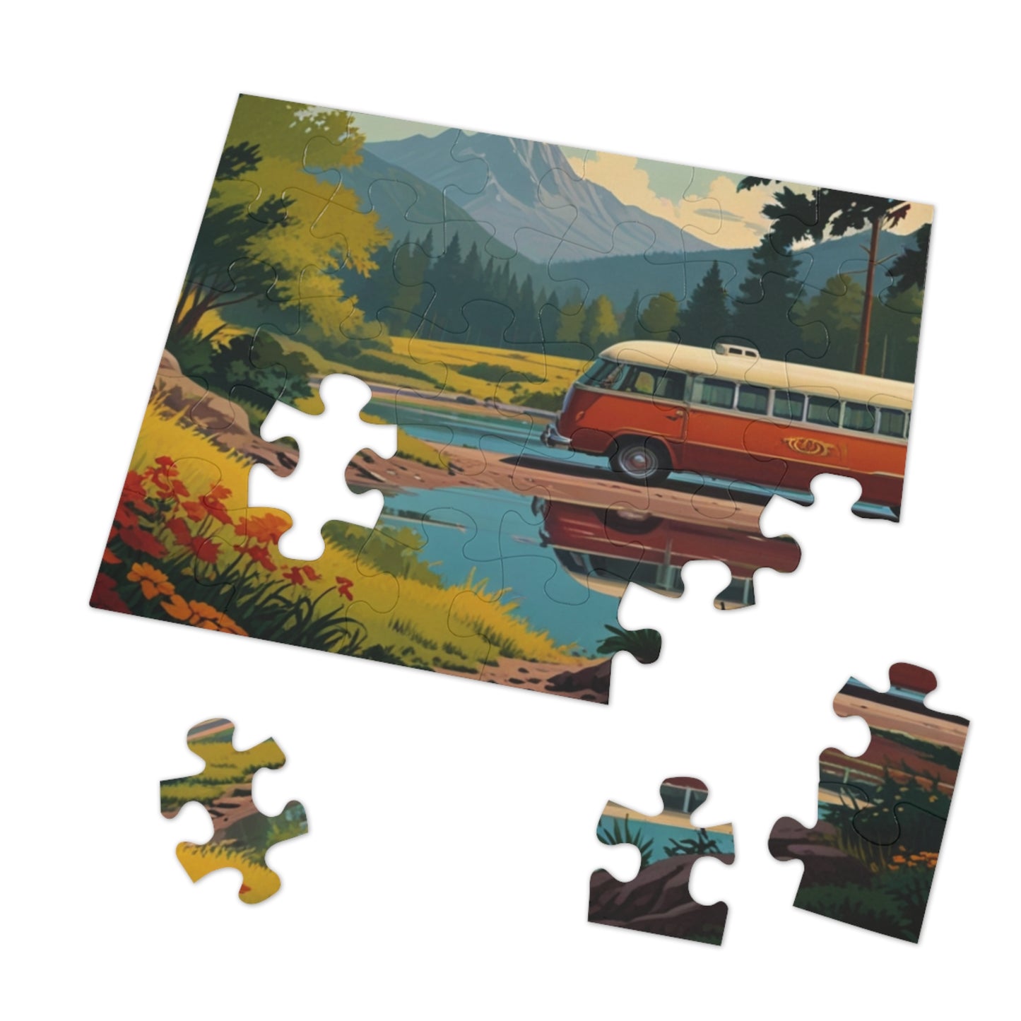 Mountain Reflections Van Jigsaw Puzzle (252, 500, 1000-Piece)