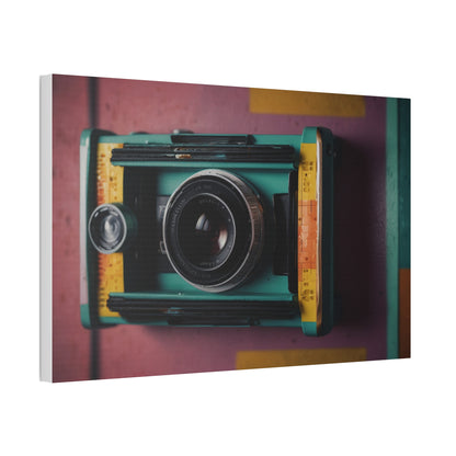 Timeless Focus: Vintage Camera Canvas Stretched, 1.5''  Puzzlers Paradise