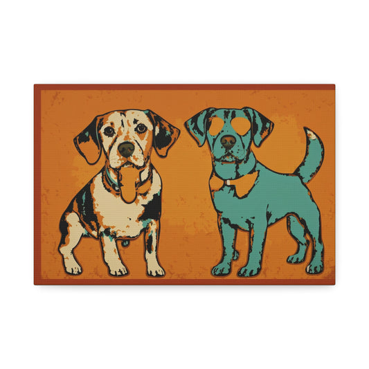 Paws & Reflect: Duo of Delight Canvas Stretched, 1.5'' - Puzzlers Paradise