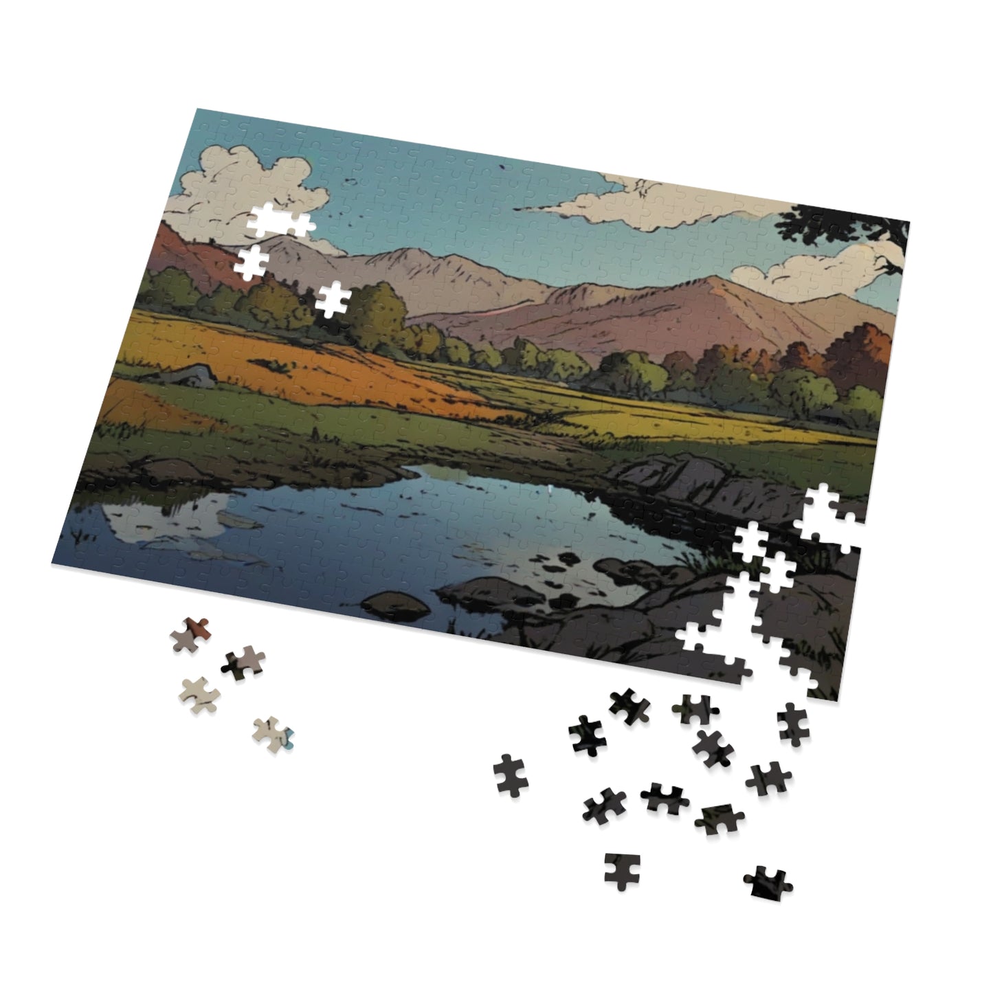Riverside Reflection Jigsaw Puzzle (252, 500, 1000-Piece)