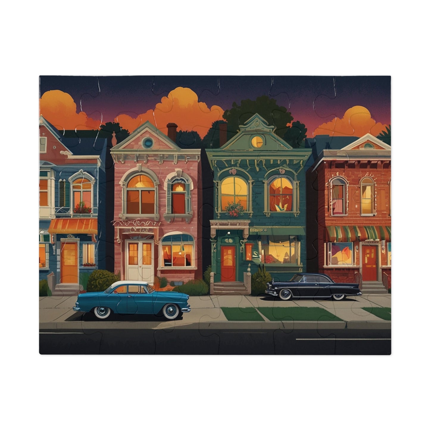 Twilight Townscape Jigsaw Puzzle (252, 500, 1000-Piece)