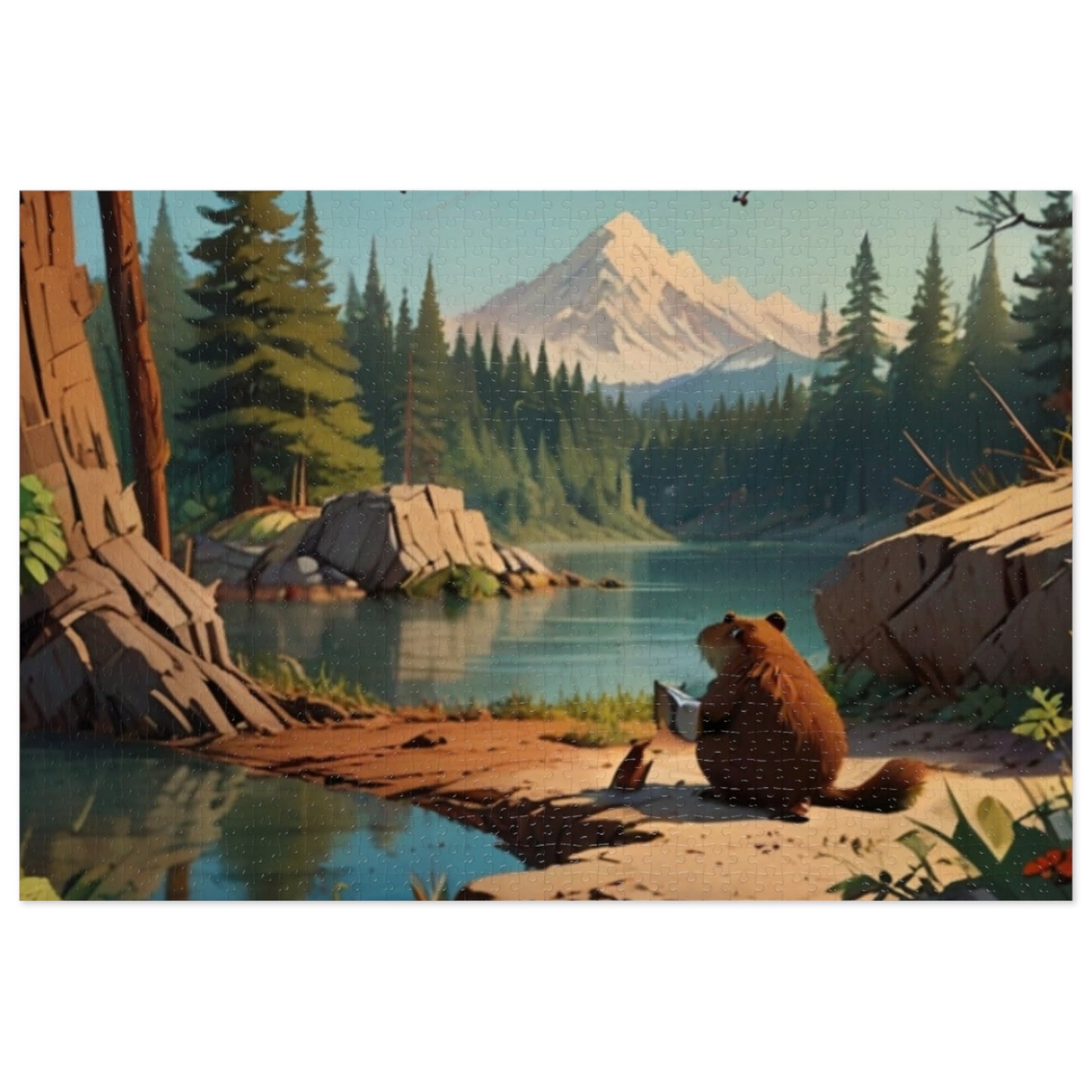 Reading Beaver Jigsaw Puzzle (30, 110, 252, 500, 1000-Piece)