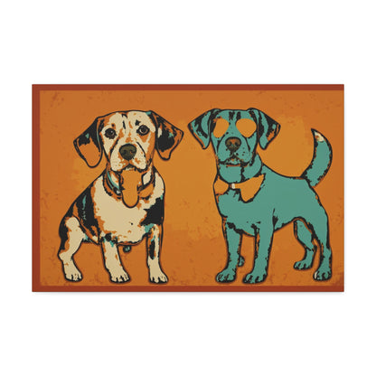 Paws & Reflect: Duo of Delight Canvas Stretched, 1.5'' - Puzzlers Paradise