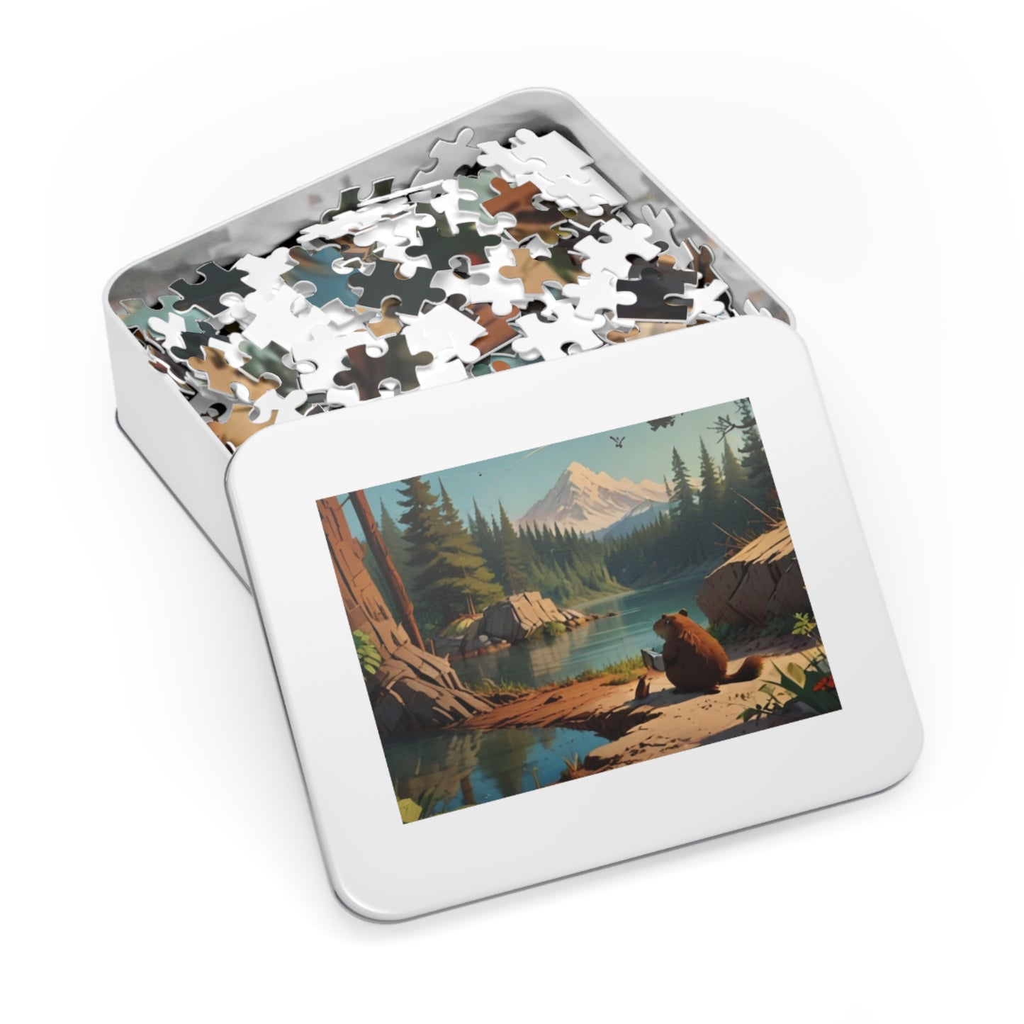 Reading Beaver Jigsaw Puzzle (30, 110, 252, 500, 1000-Piece)