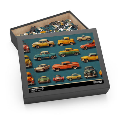 Auto Show Antiques Jigsaw Puzzle (120, 252, 500-Piece) - Puzzlers Paradise